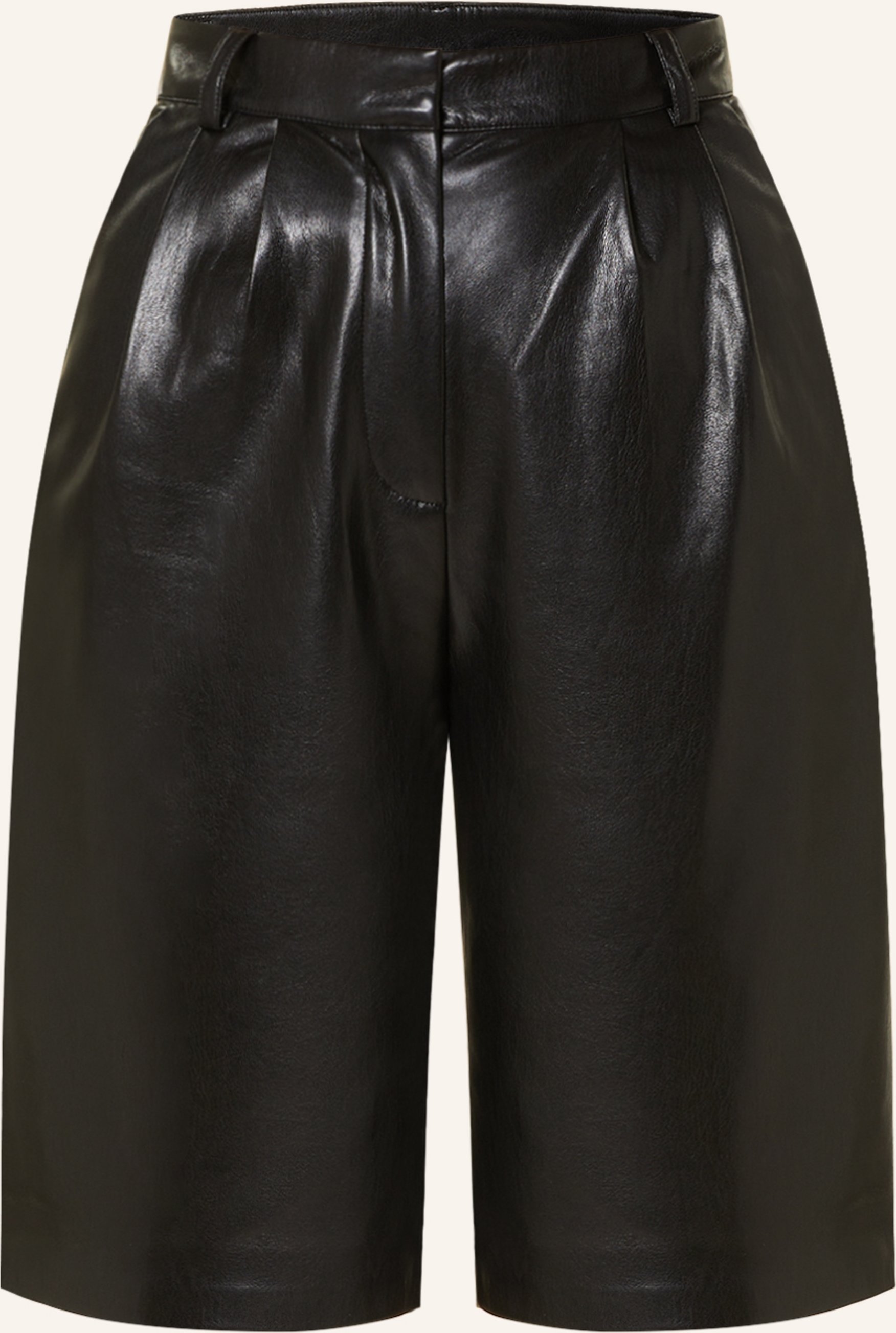 Thumbnail - Mrs & Hugs Shorts In Lederoptik schwarz