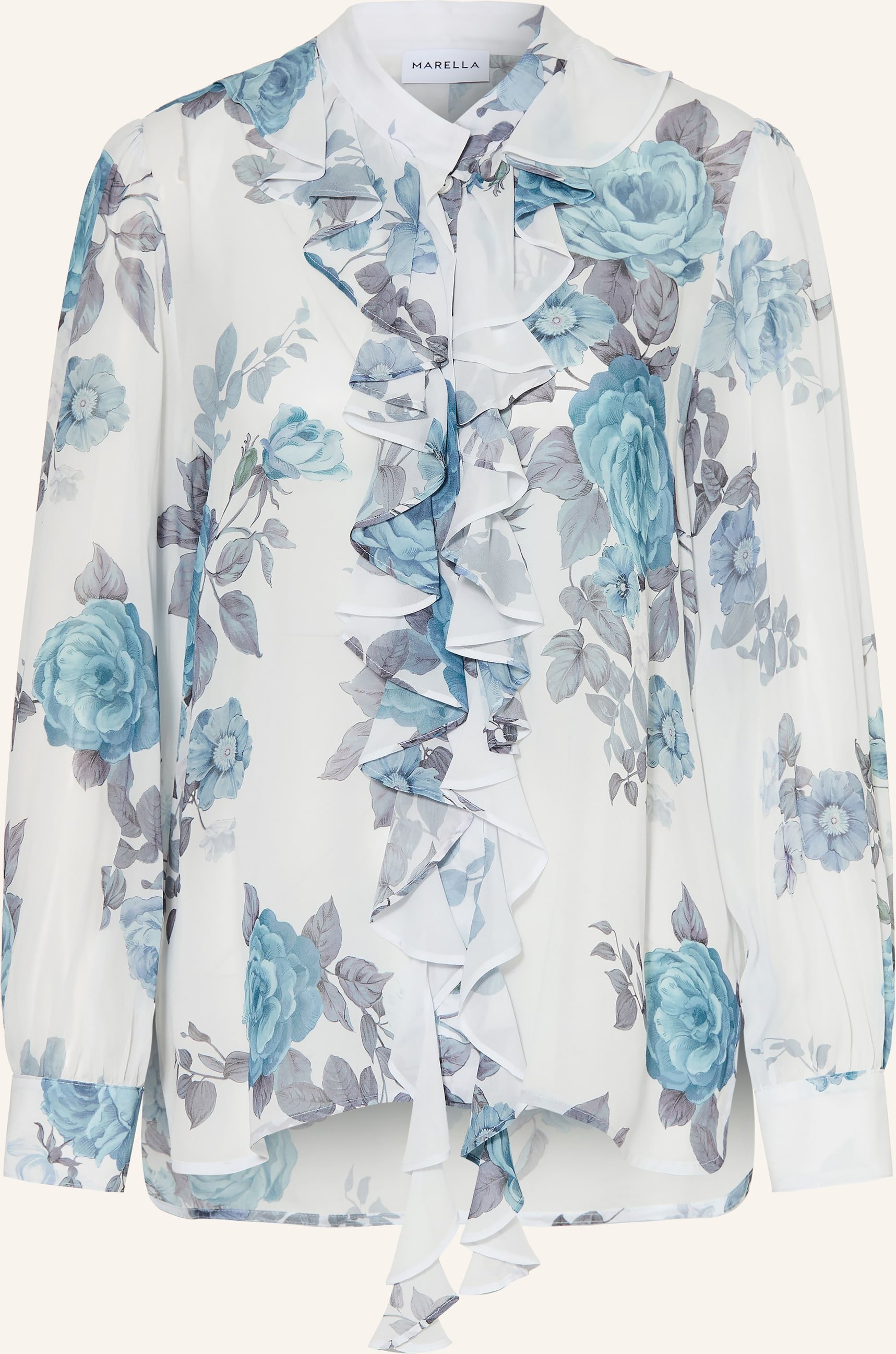 Marella Bluse Mit Rüschen blau