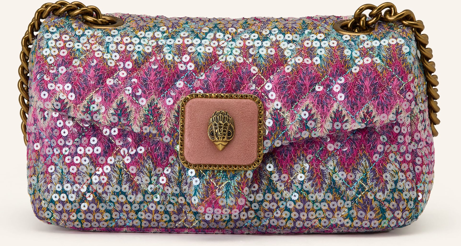 Kurt Geiger Schultertasche Pimlico Mit Pailletten rosa