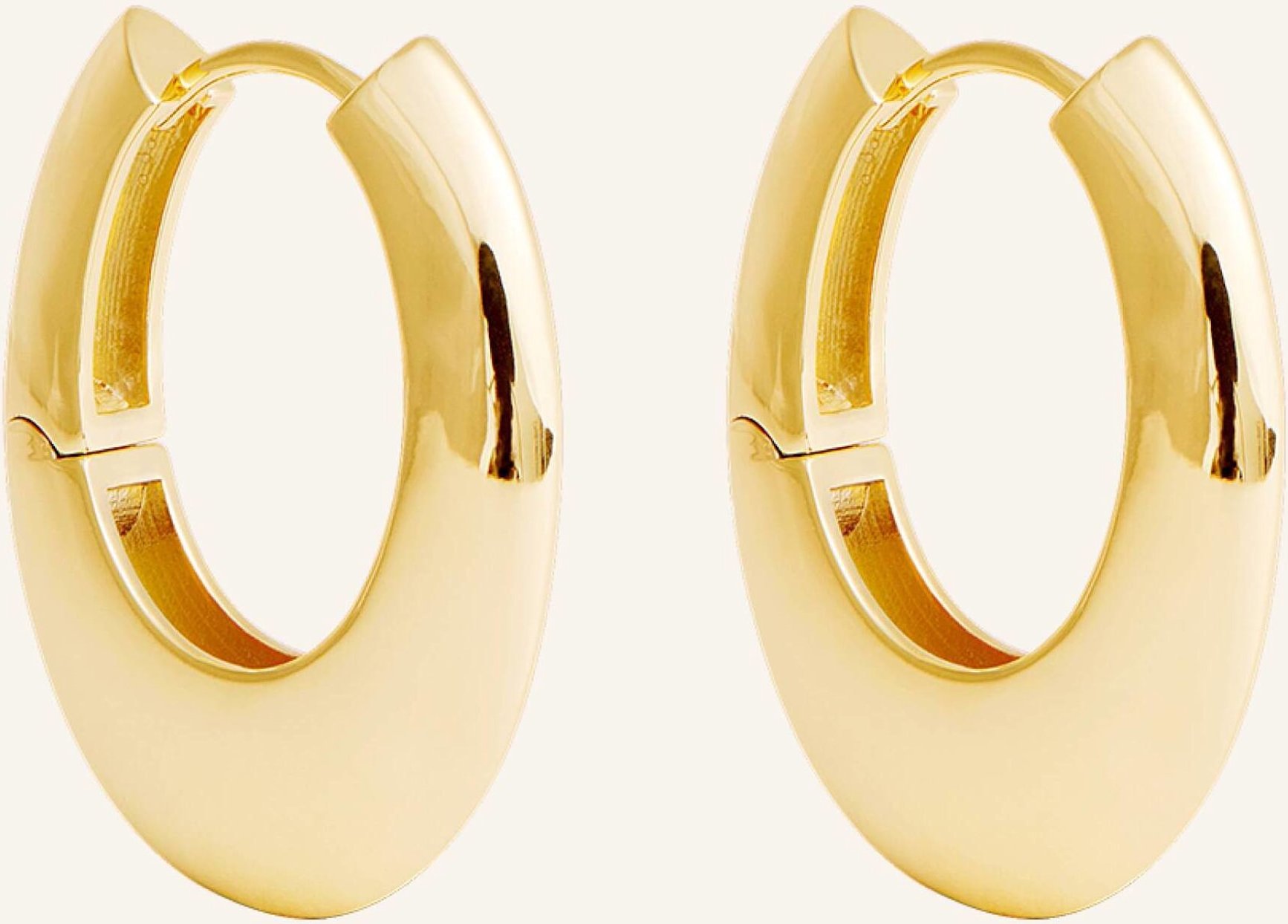 Pompidou Creolen Maxi Pebbles Hoops By Glambou gold