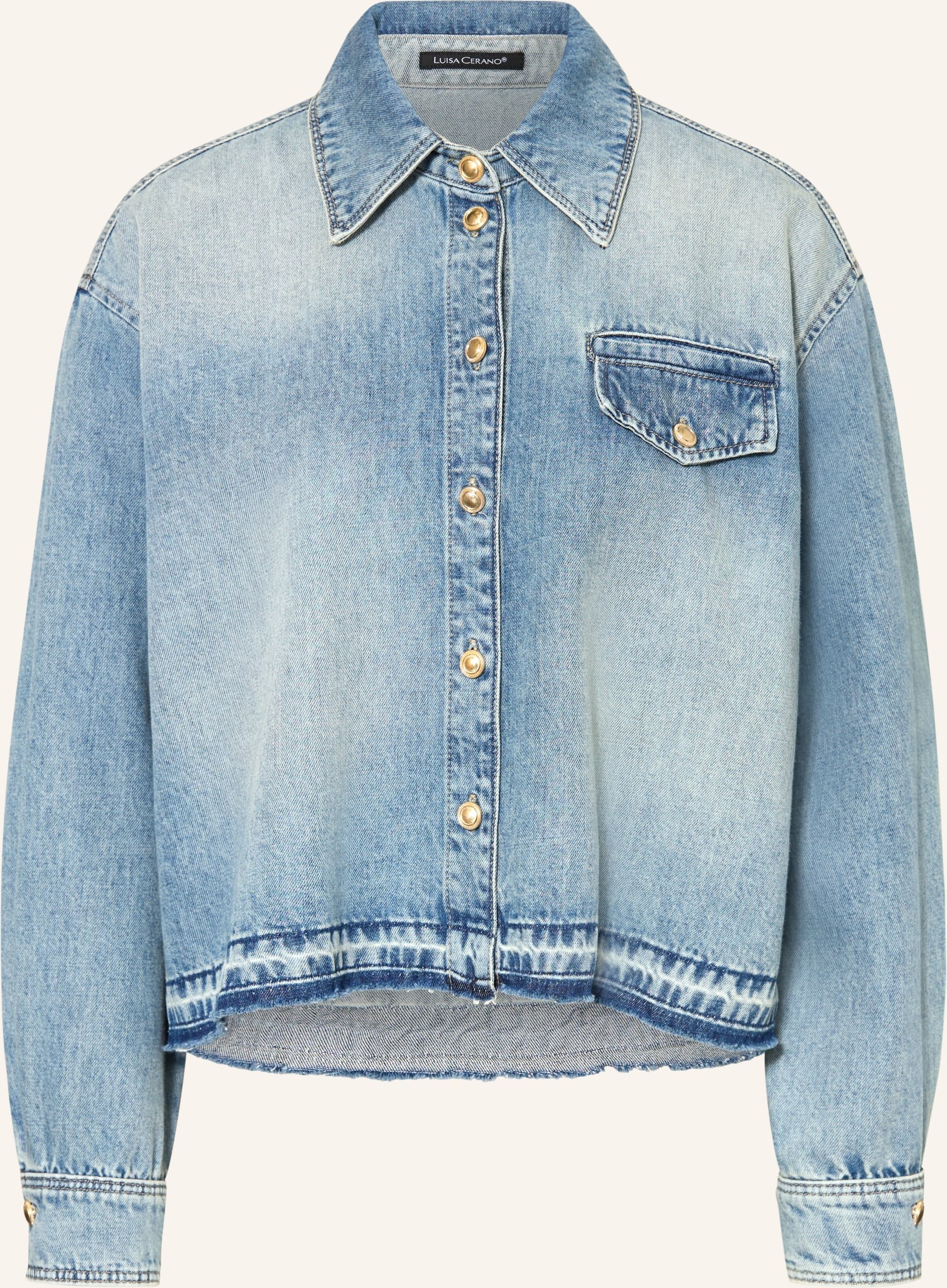 Luisa Cerano Jeansbluse blau