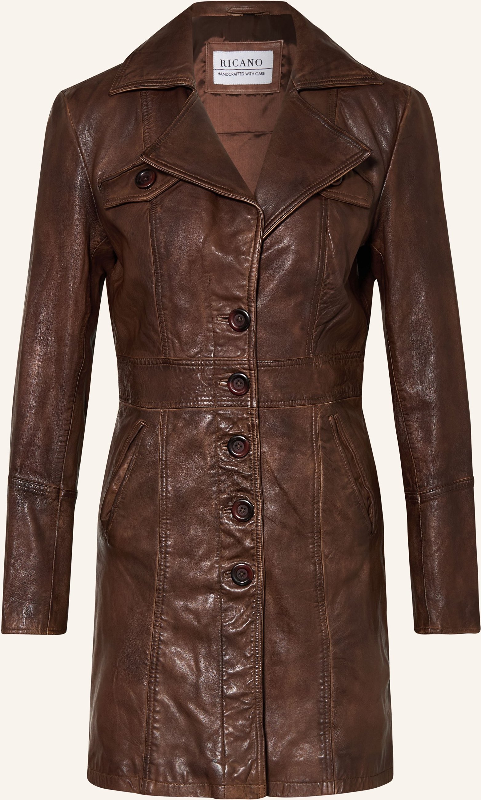 Thumbnail - Ricano Ledermantel braun