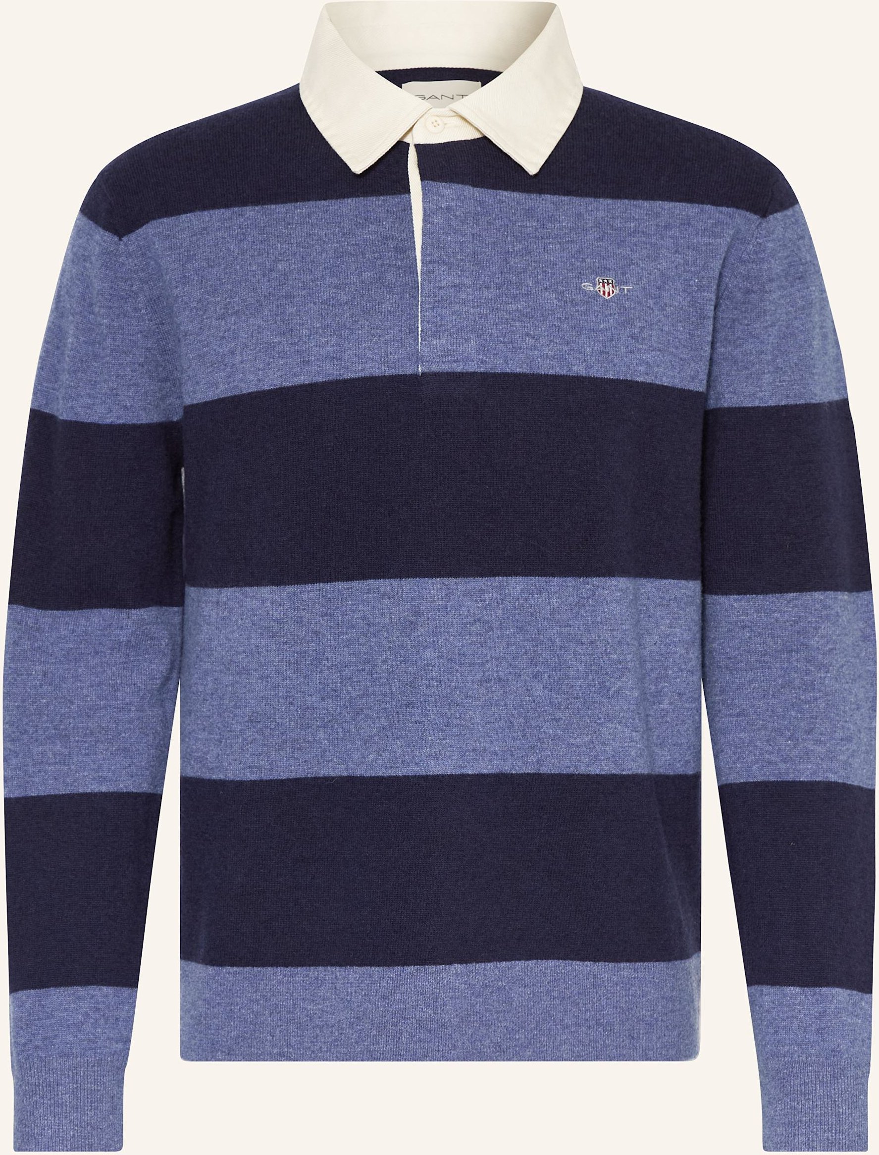 Gant Strick-Rugbyshirt blau