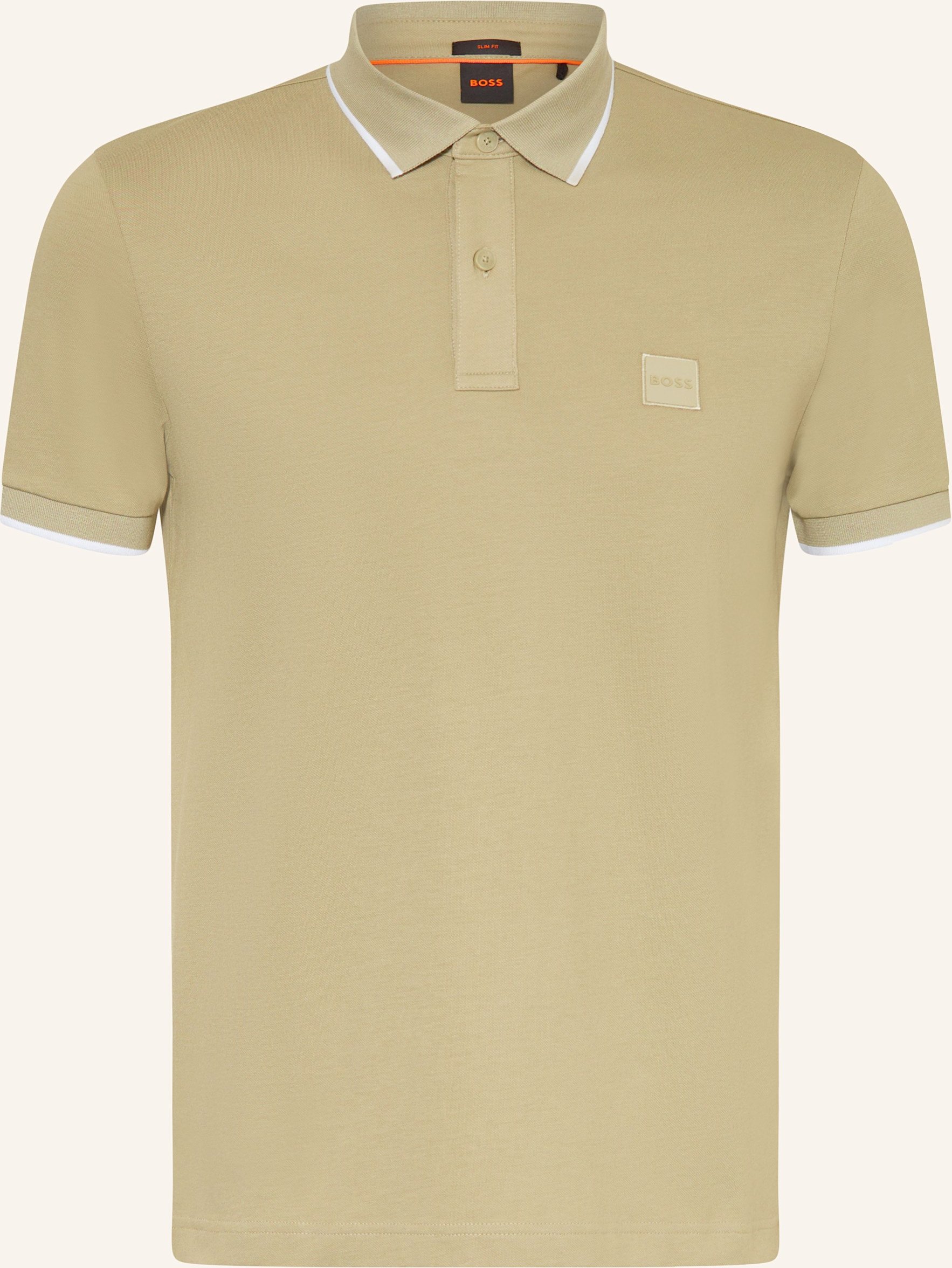 Boss Piqué-Poloshirt Passertip gruen