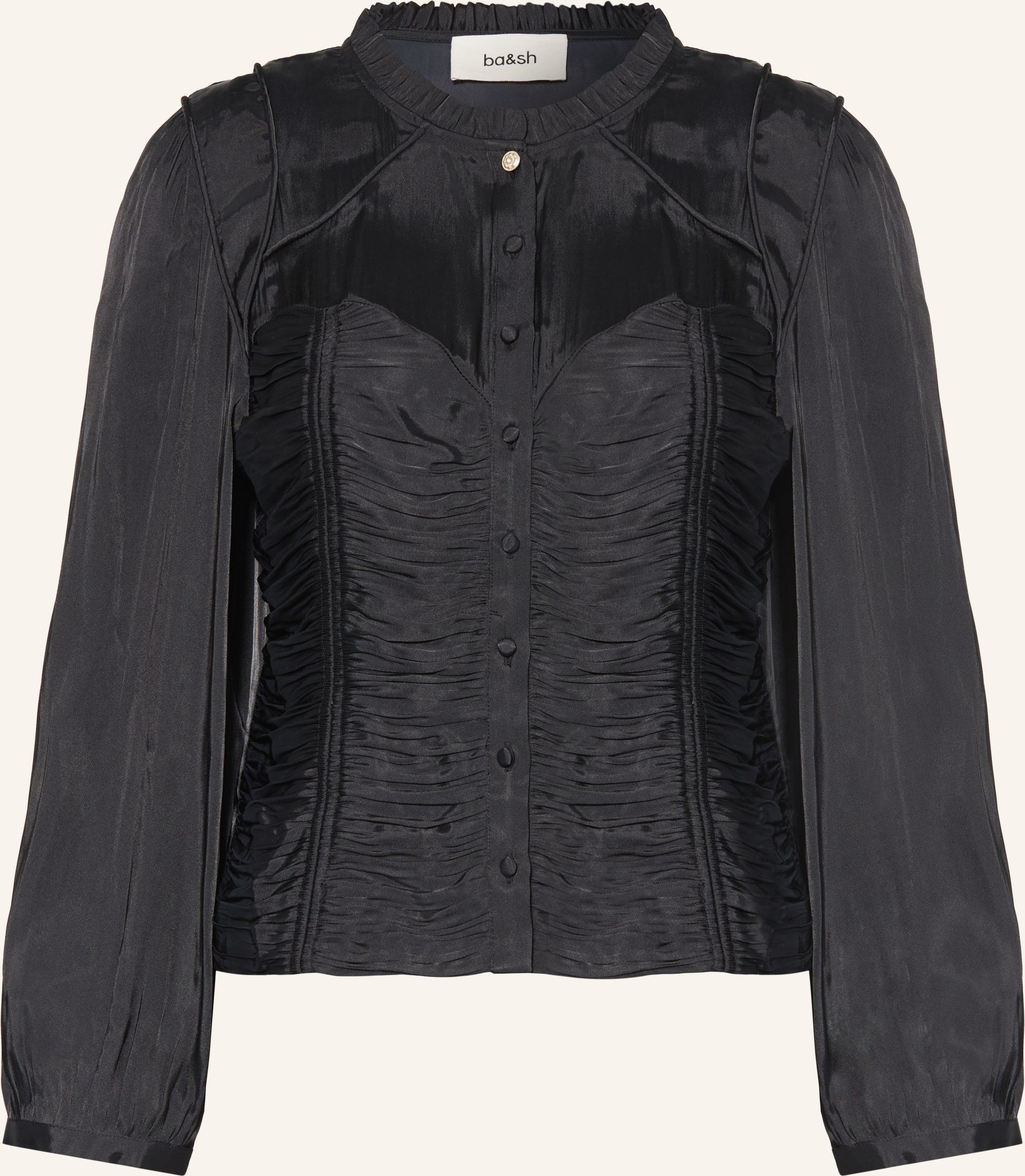Ba&Sh Satinbluse Cimila schwarz