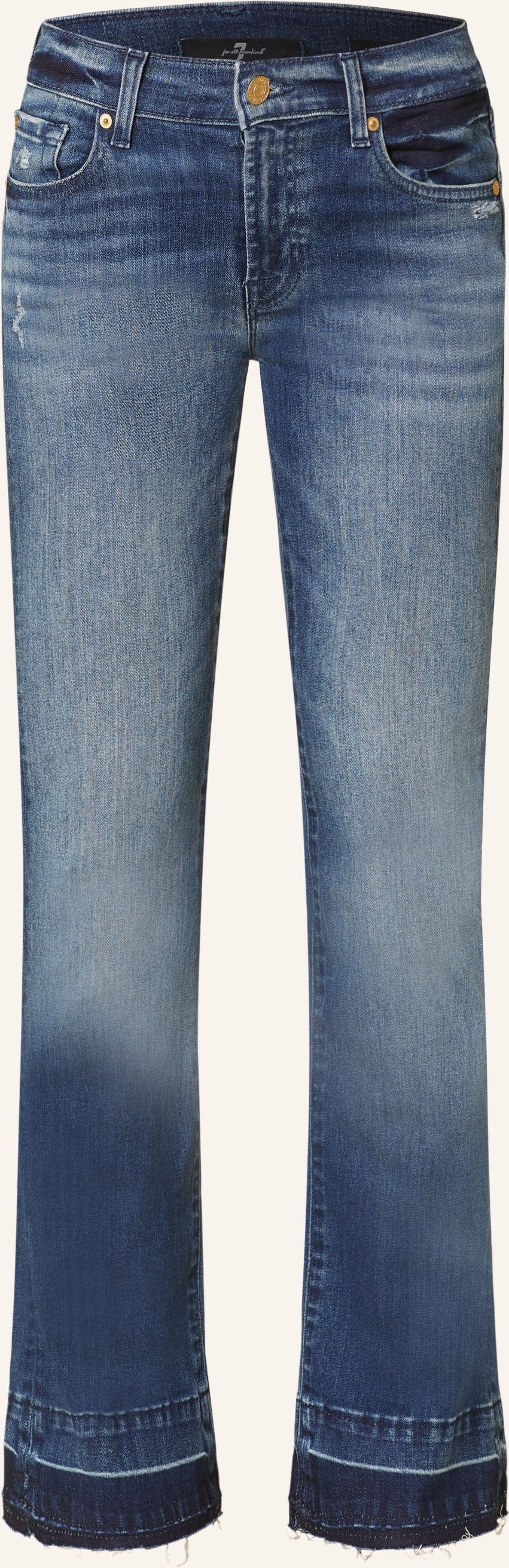 7 For All Mankind Bootcut Jeans Bootcut Tailorless River With Block Hem blau