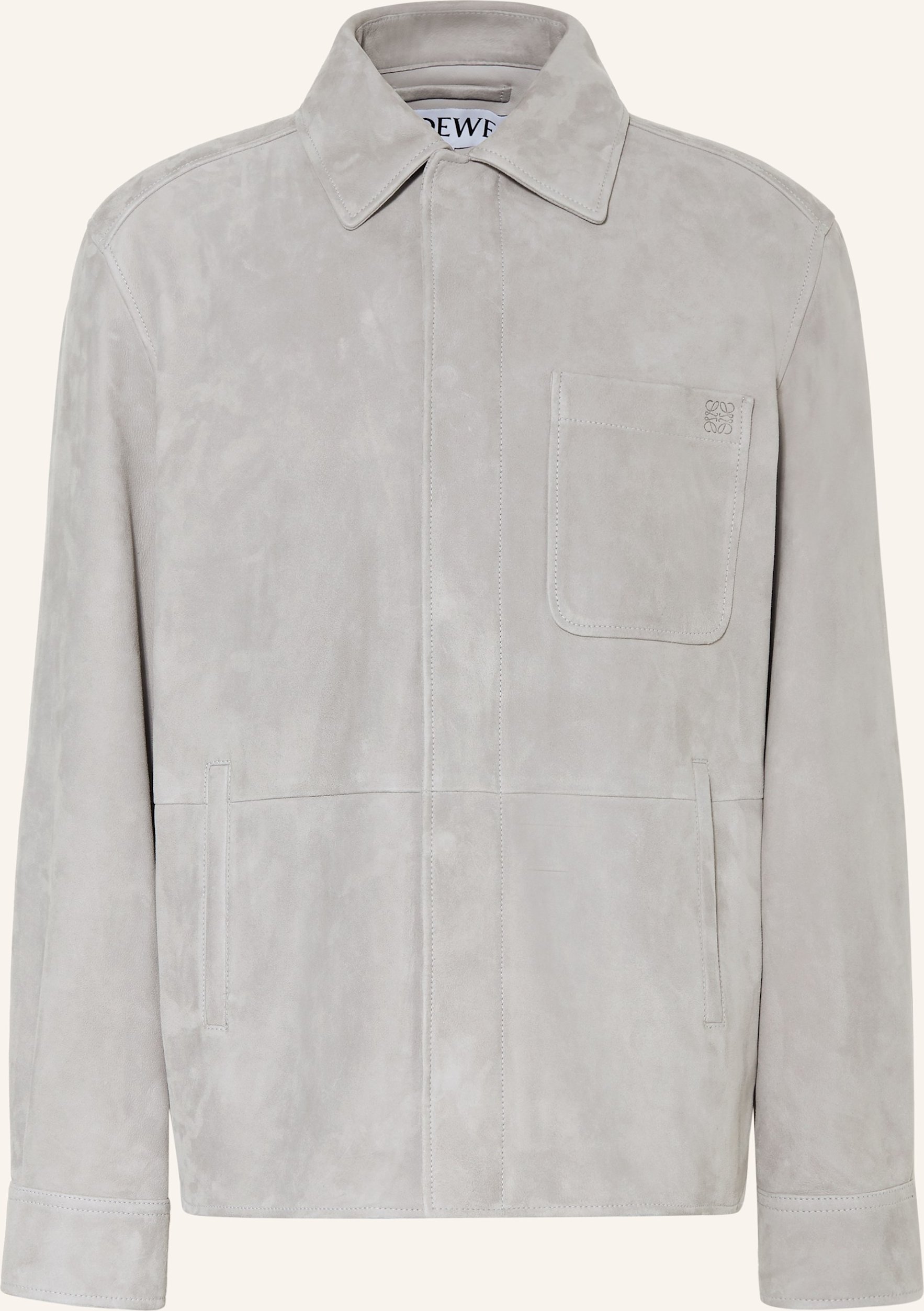 Thumbnail - Loewe Leder-Overjacket grau
