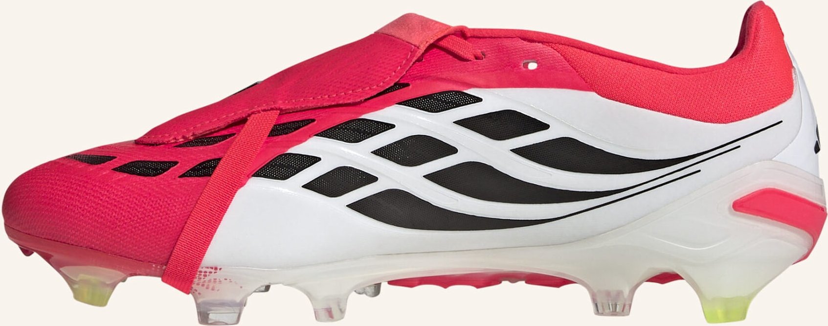 Thumbnail - Adidas Predator Pro Fold-Over Tongue Firm Ground Fussballschuh rot