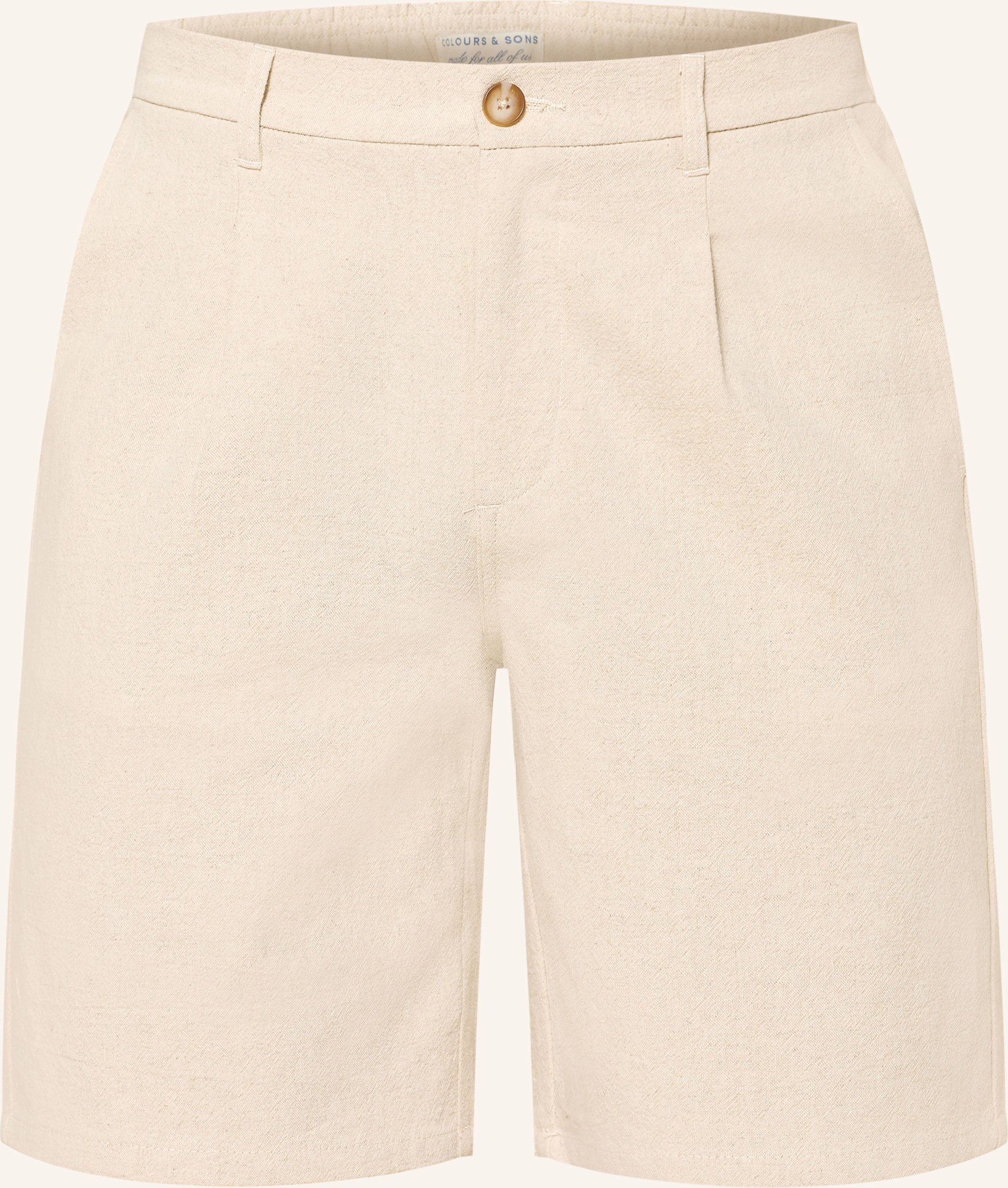 Colours & Sons Chinoshorts Mit Leinen beige