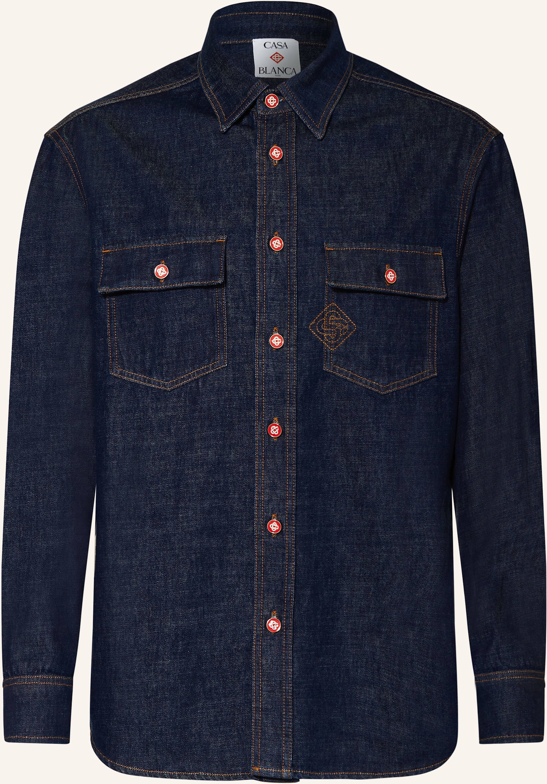 Casablanca Jeans-Overshirt blau