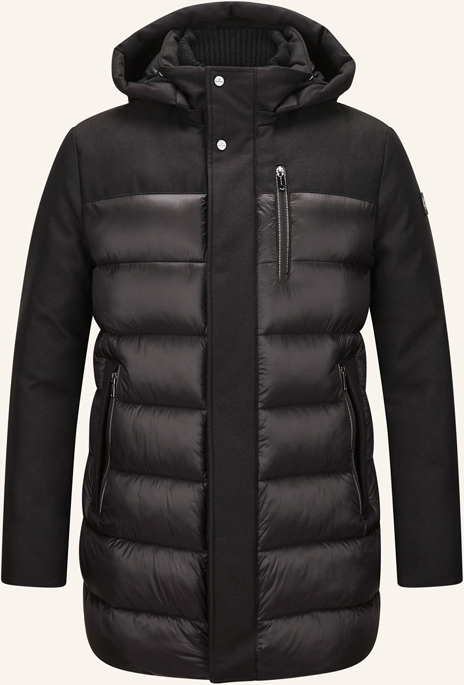 Milestone Steppjacke Mstimothy Im Materialmix schwarz