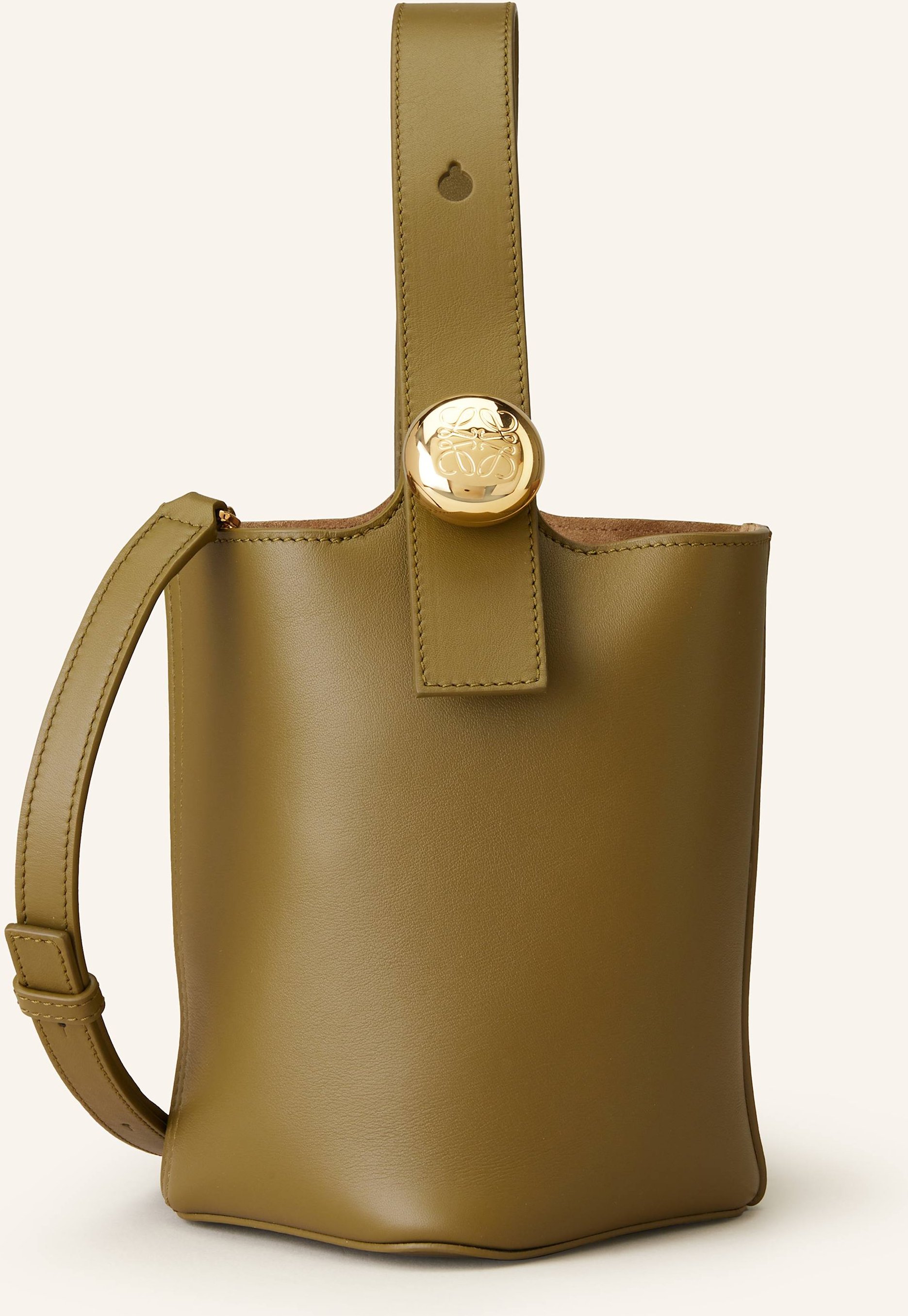 Thumbnail - Loewe Handtasche Pebble Bucket Mini gruen