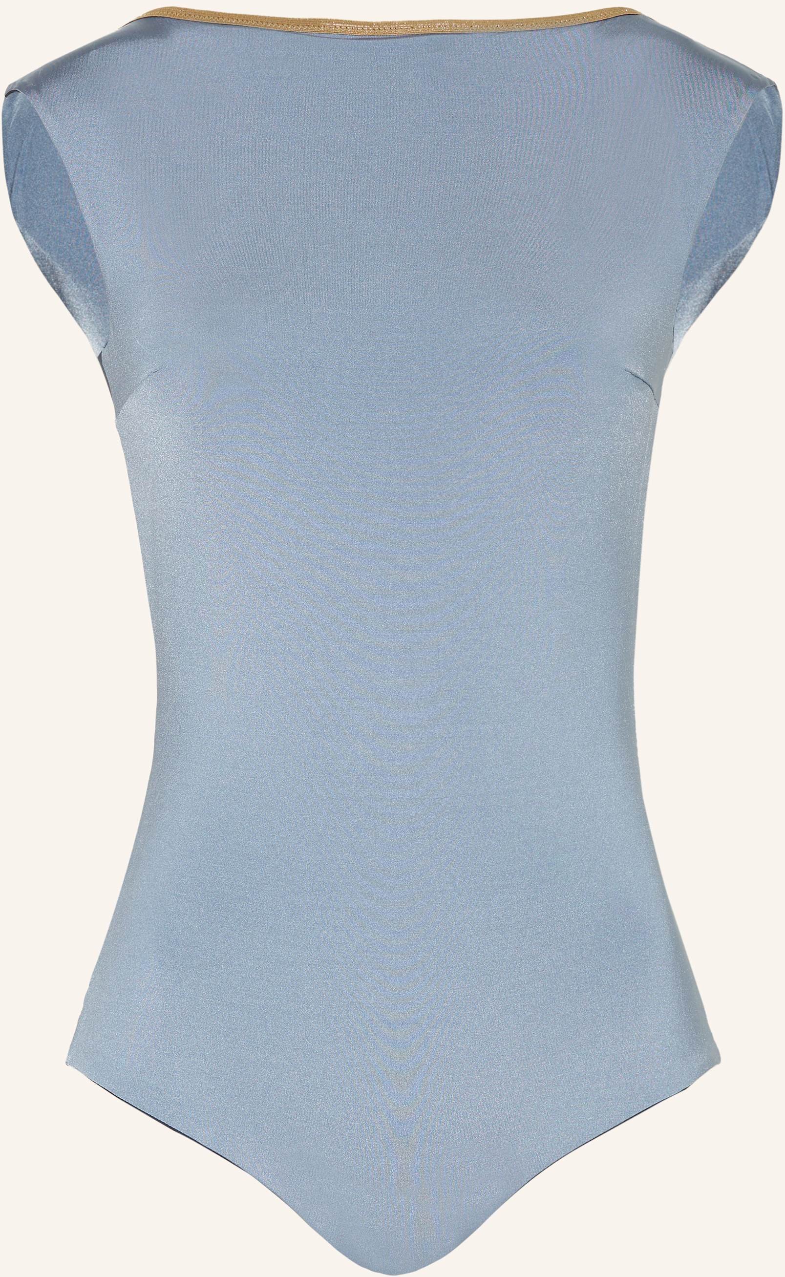 Mymarini High-Neck-Badeanzug Seabody Shine Zum Wenden Mit Uv-Schutz 50+ grau