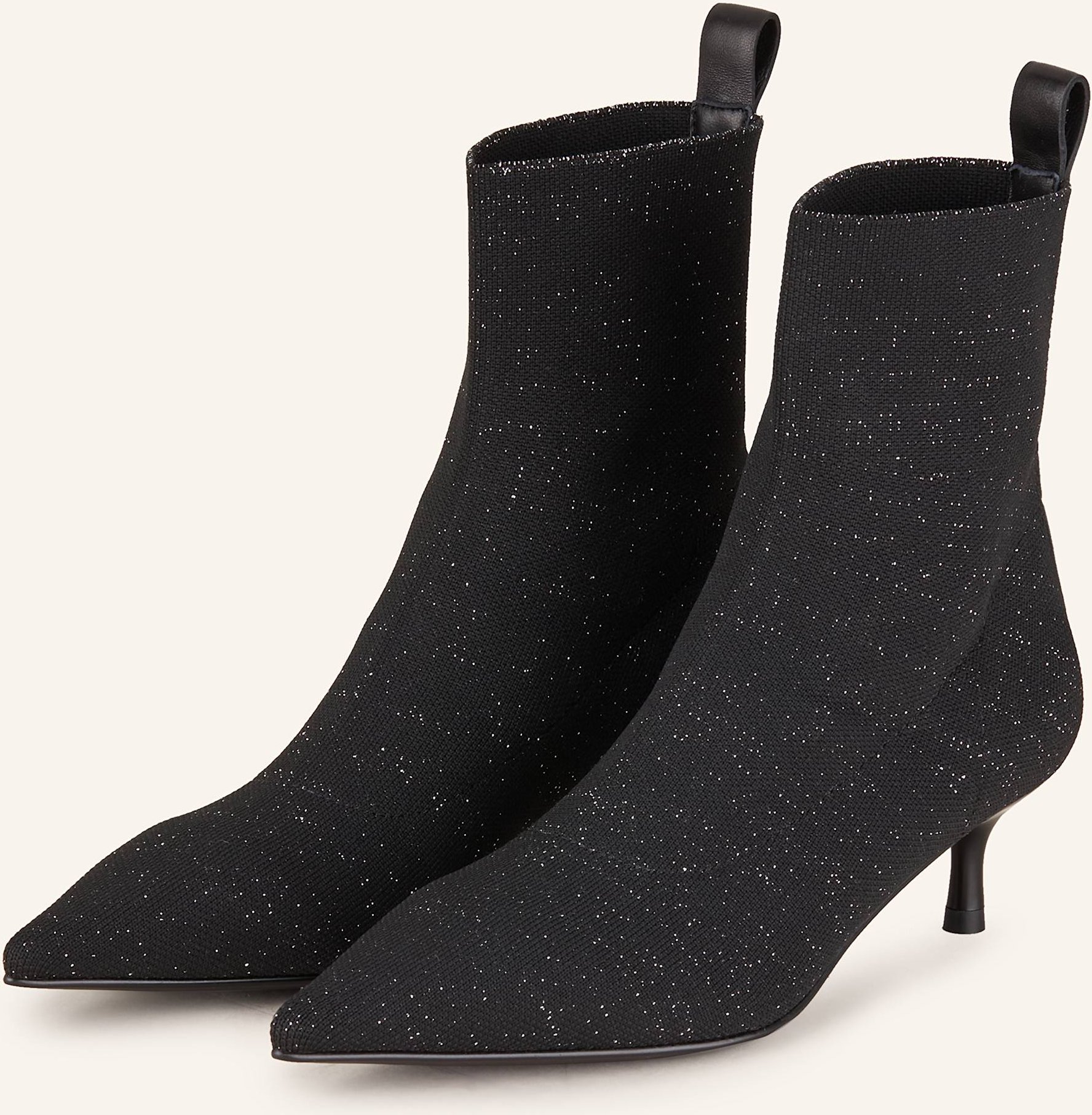 Marc Cain Stiefeletten Mit Glitzergarn schwarz