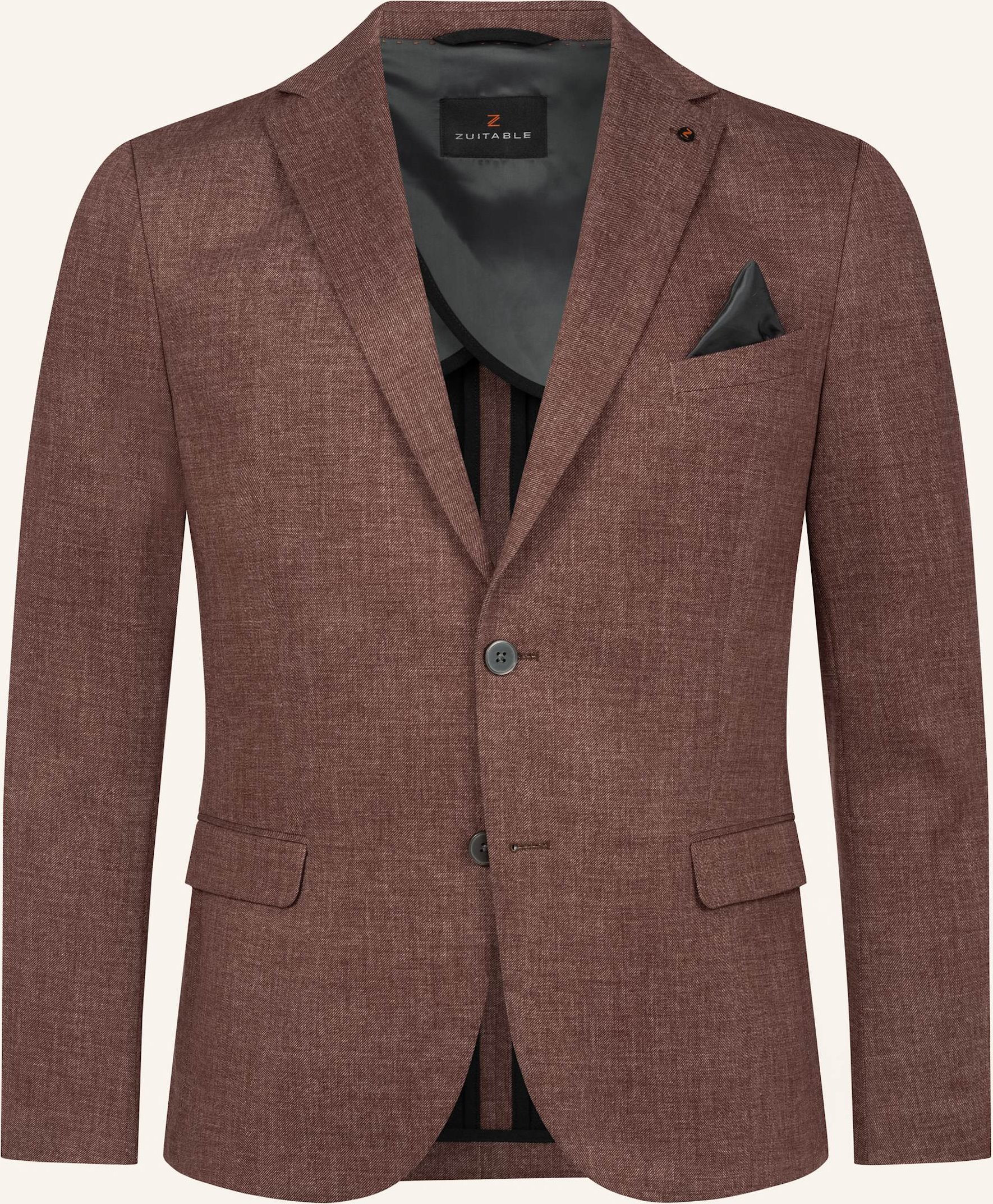 Zuitable Anzugssakko Dinick Slim Fit Aus Jersey braun