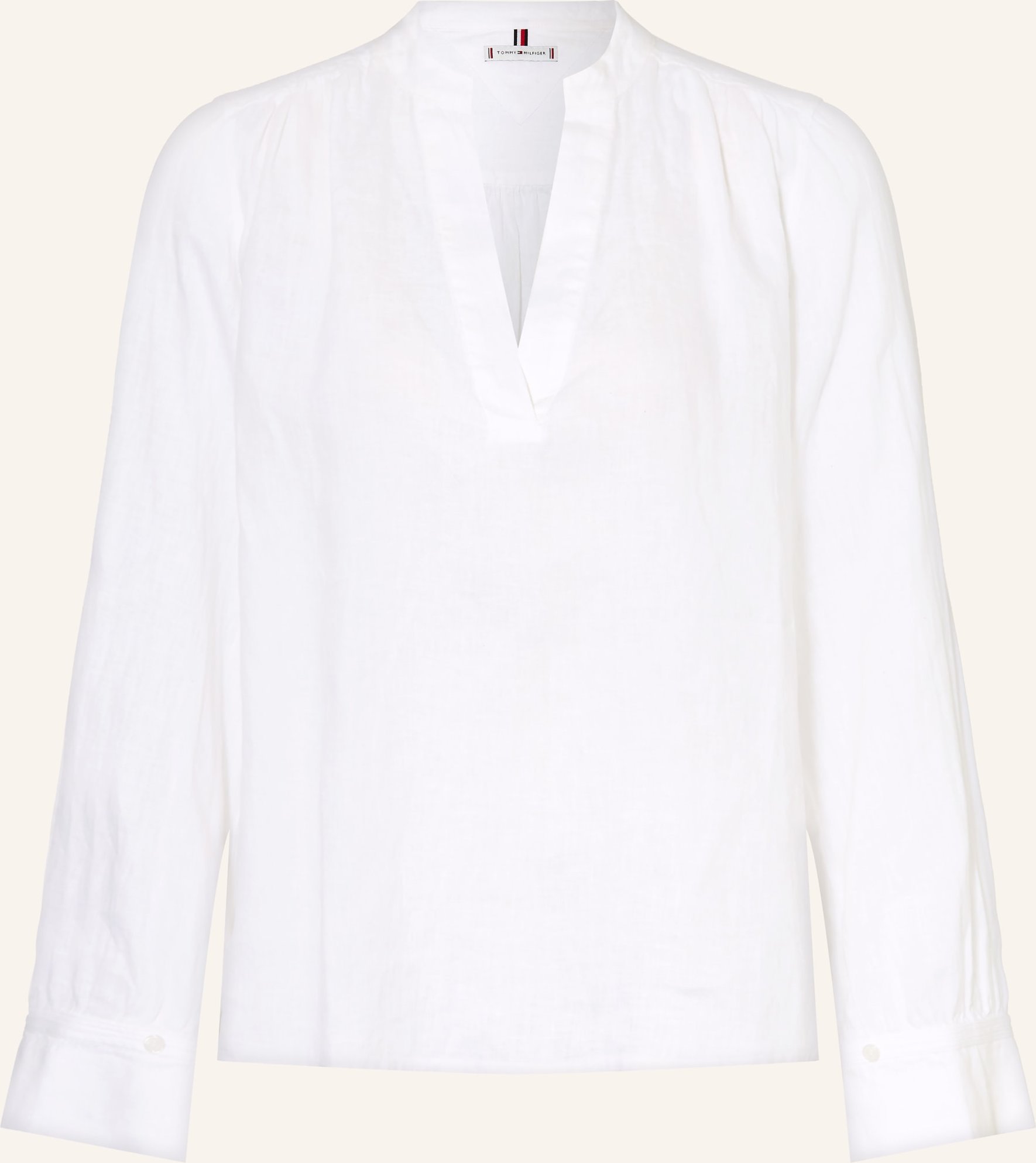 Tommy Hilfiger Blusenshirt Aus Leinen weiss