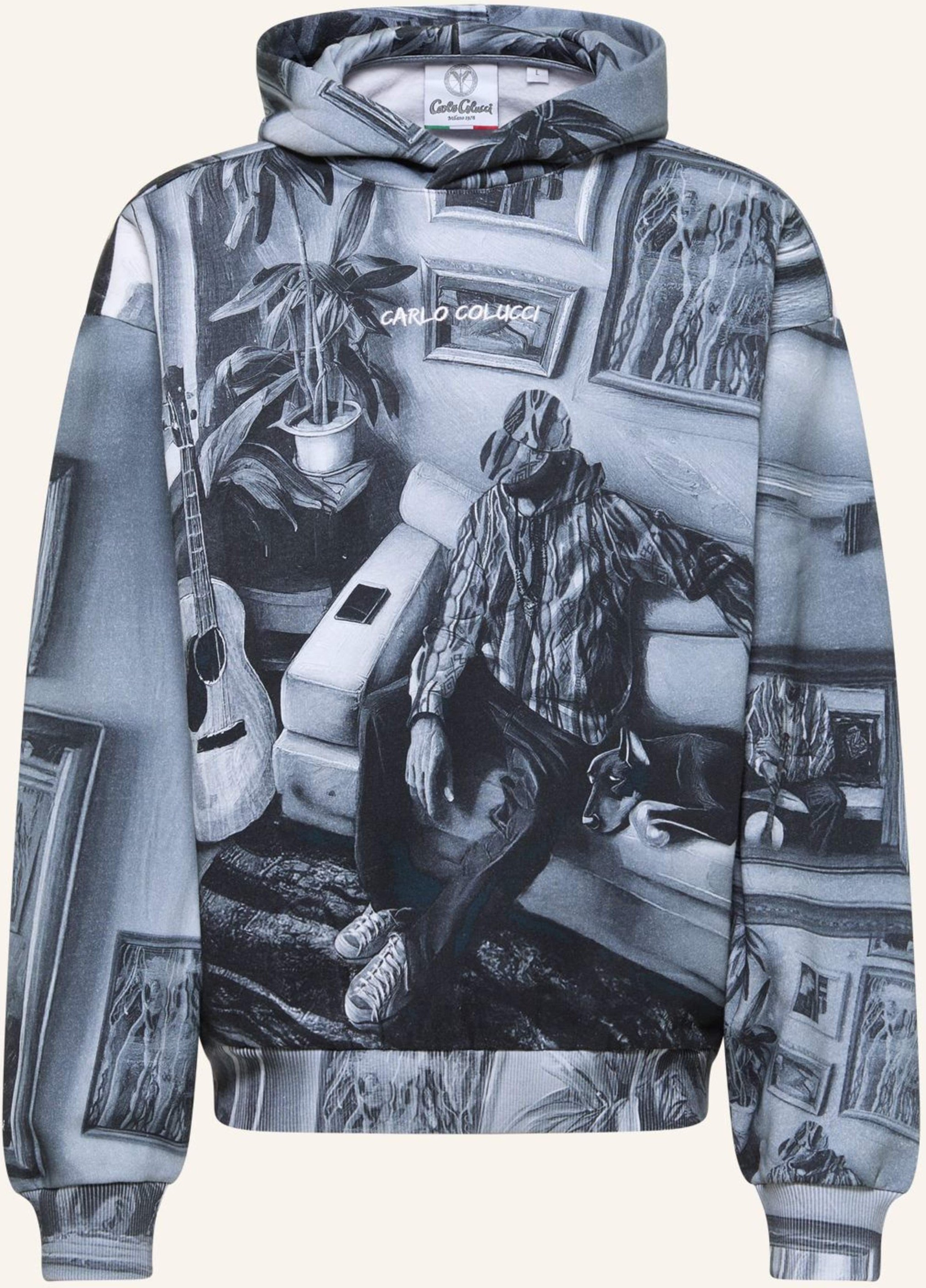 Carlo Colucci Oversize Hoodie - Impression Of Carlo Ermini schwarz