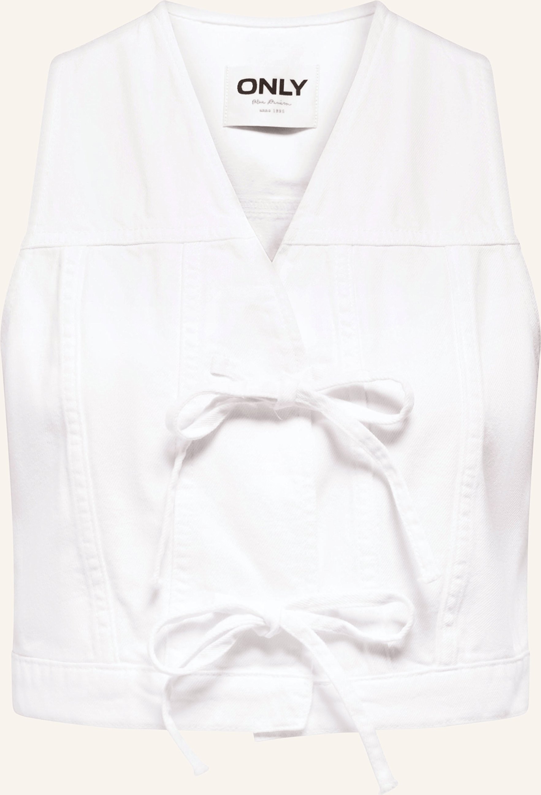 Thumbnail - Only Cropped-Jeansweste weiss