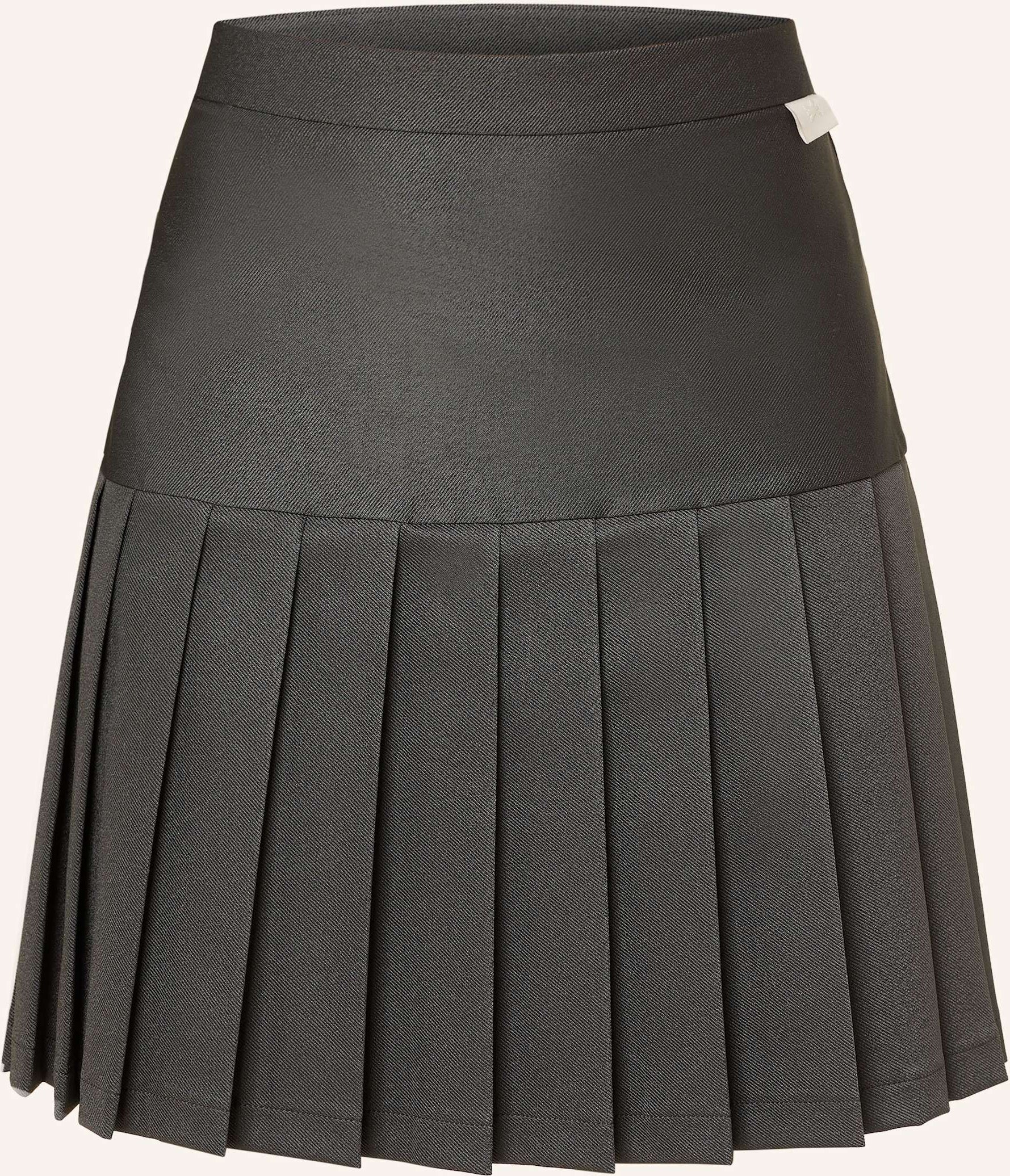 Karo Kauer Faltenrock grau