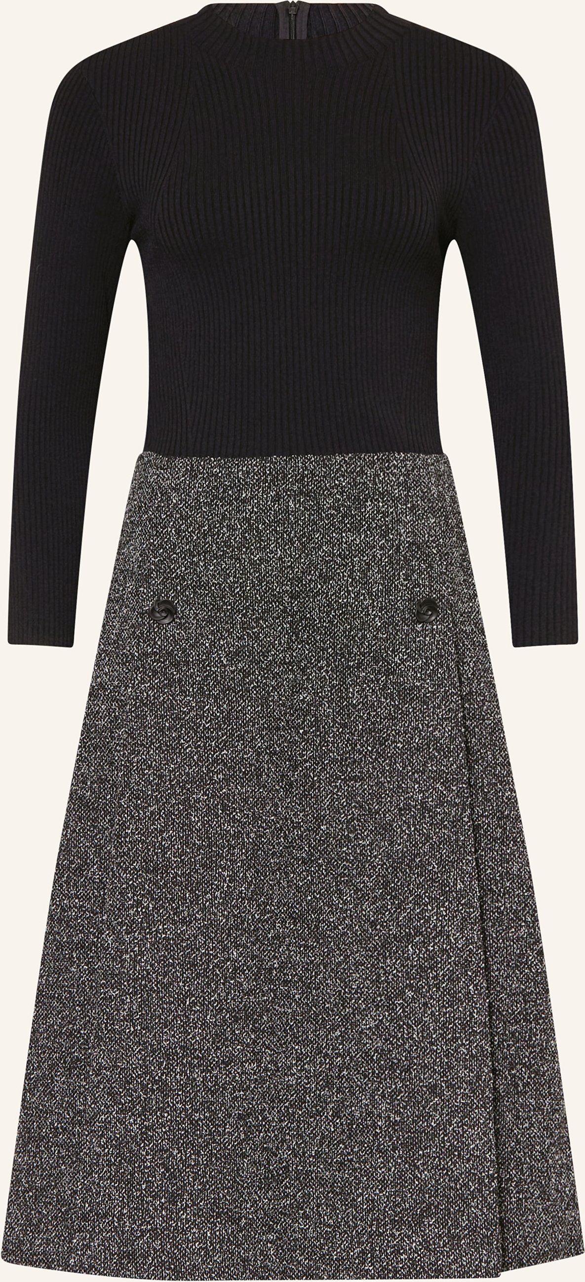 Ted Baker Kleid Ekaad Im Materialmix Mit 3/4-Arm schwarz