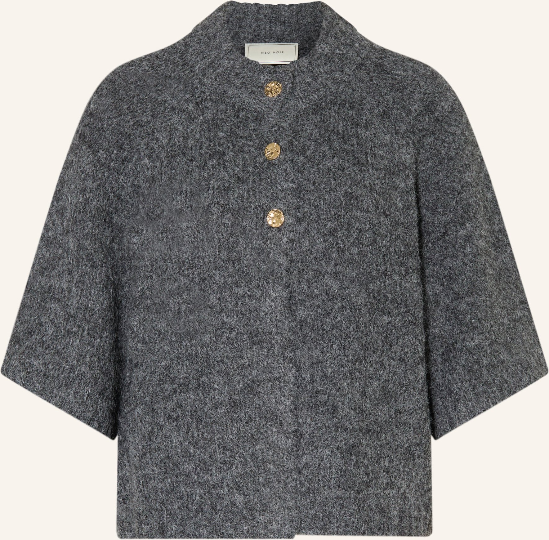 Neo Noir Strickjacke Benuta Mit 3/4-Arm grau