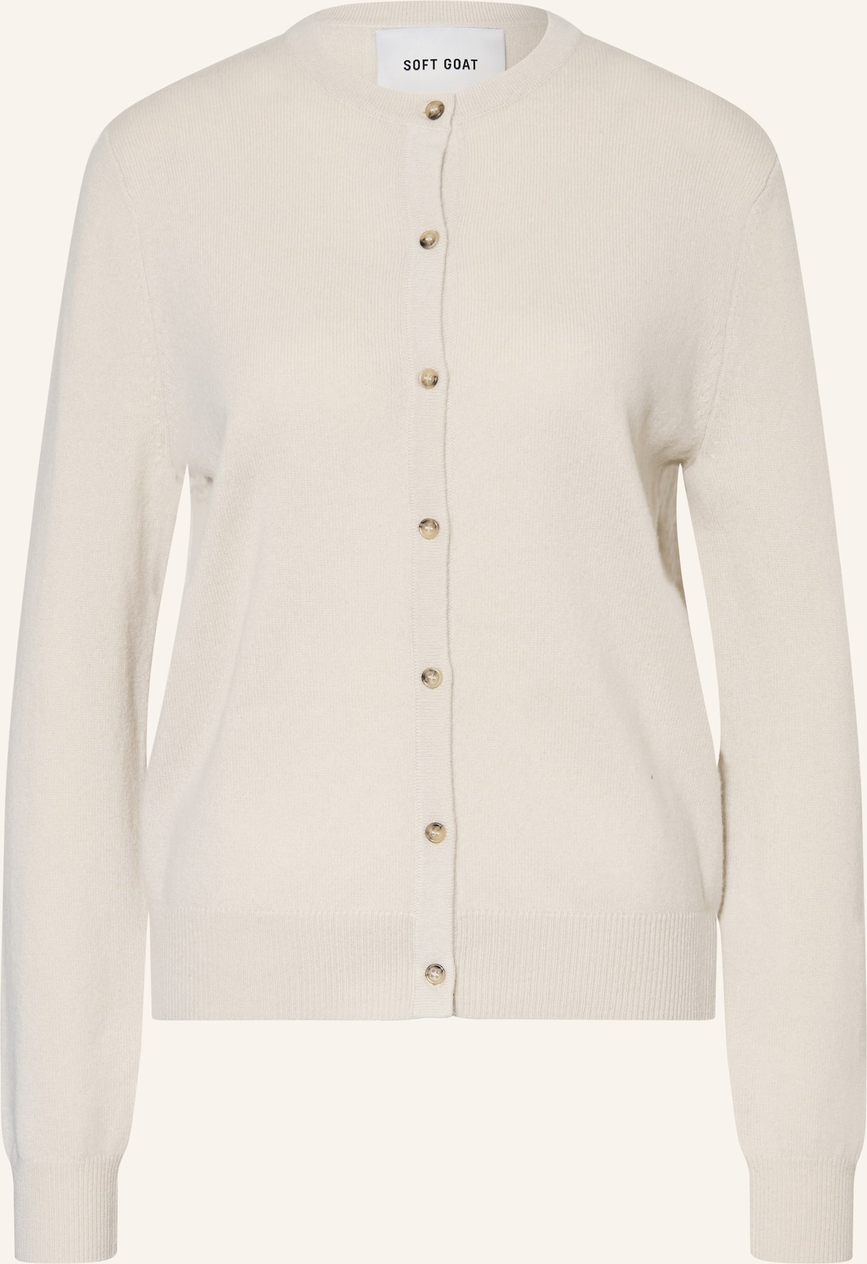 Soft Goat Strickjacke Aus Cashmere beige