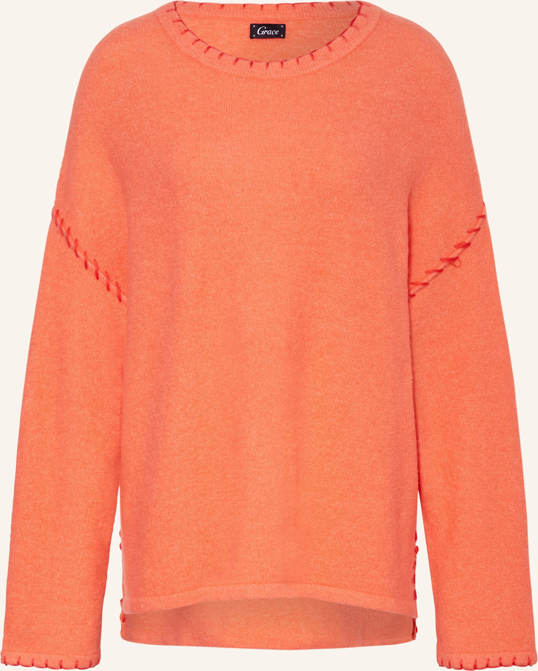 Grace Oversized-Pullover orange