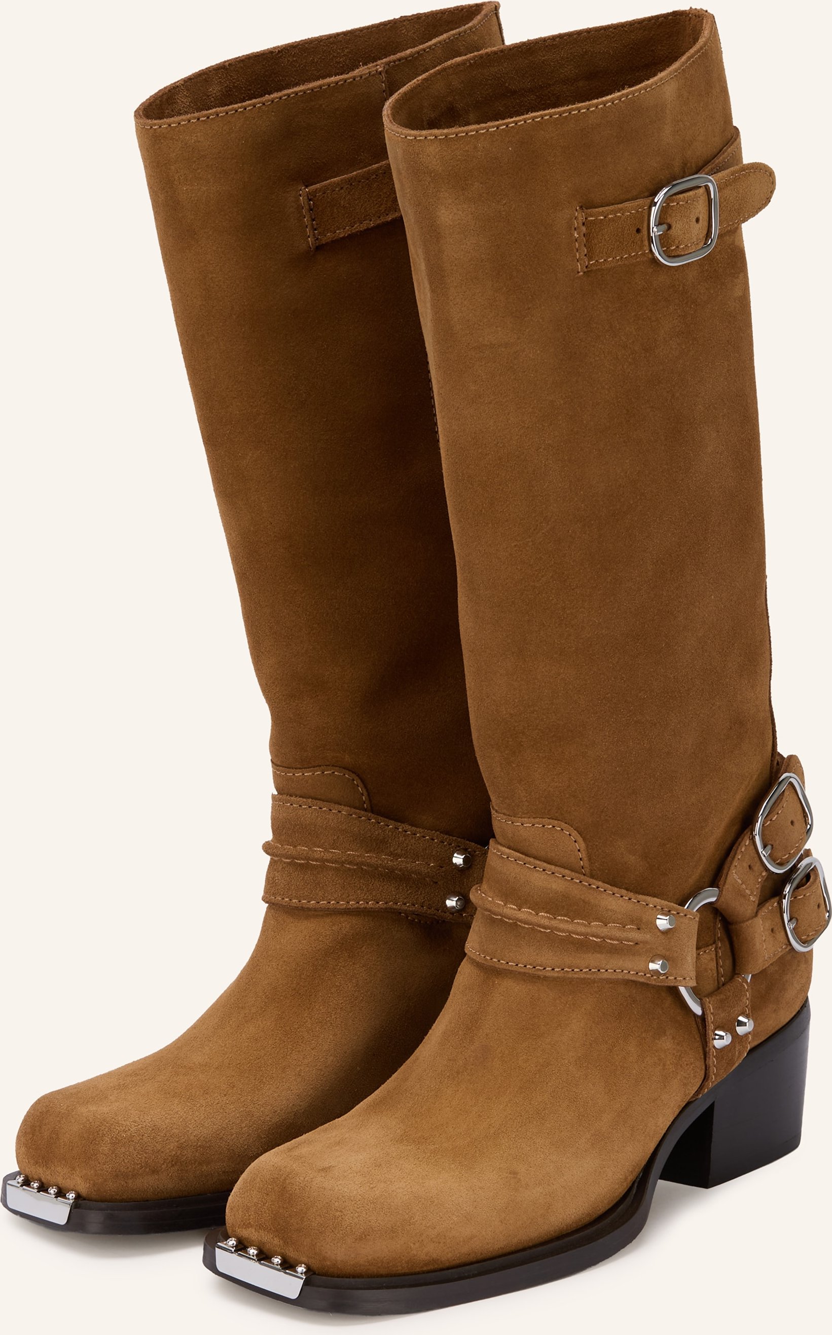 Sandro Biker Boots Mit Nieten braun