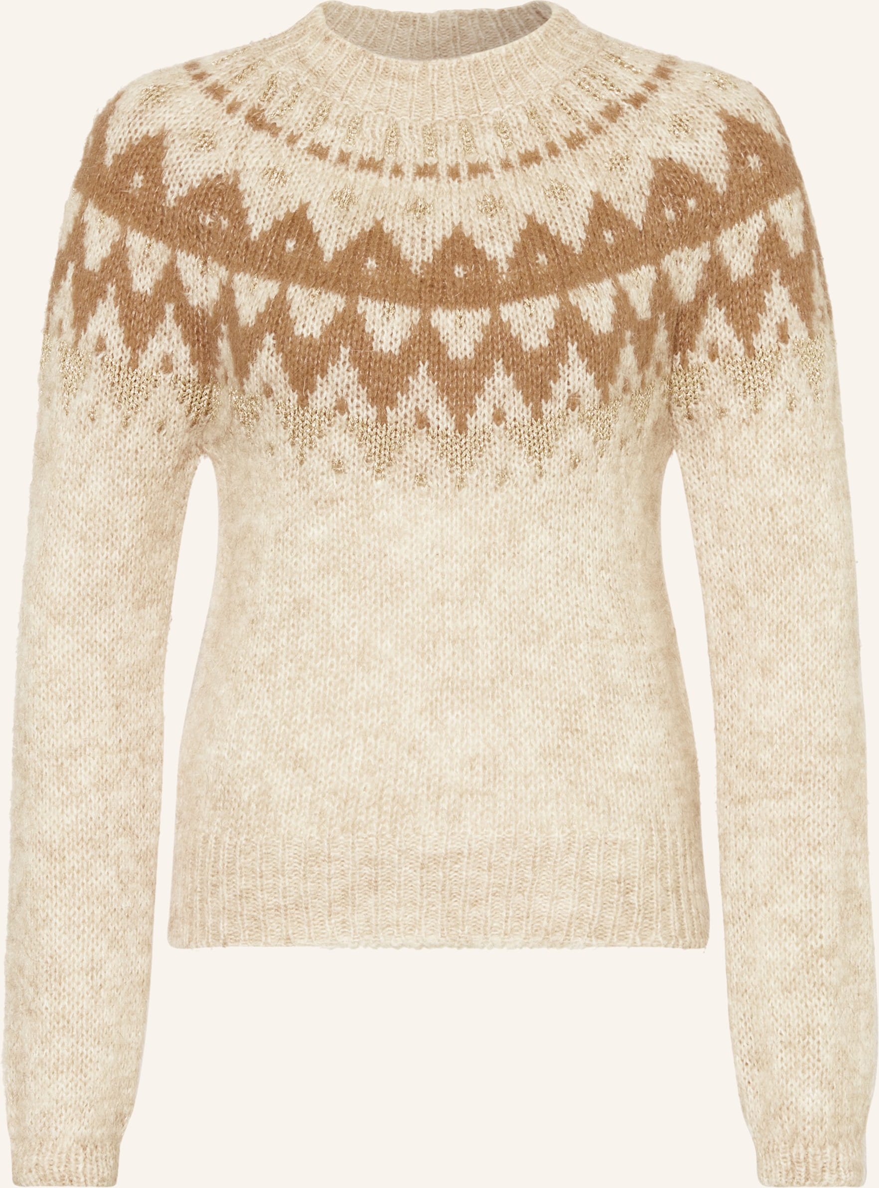 Darling Harbour Pullover Mit Glitzergarn beige