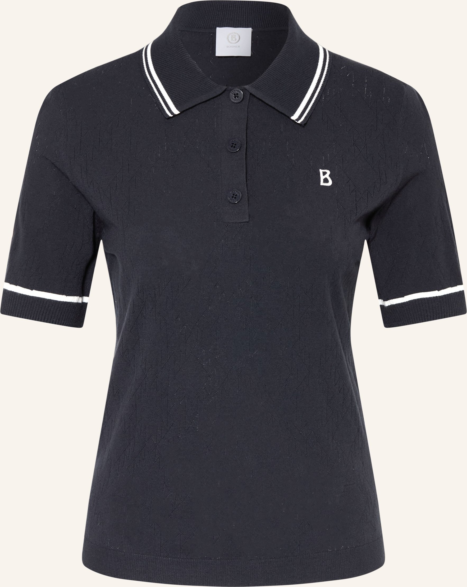 Bogner Strick-Poloshirt Mandy blau