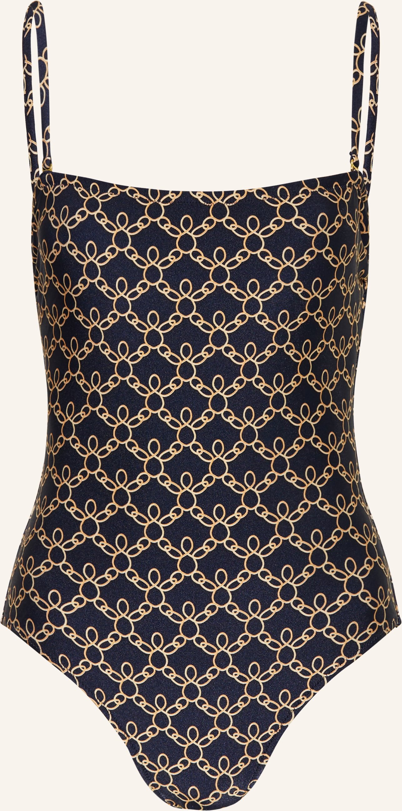 Vilebrequin Bandeau-Badeanzug Facette blau