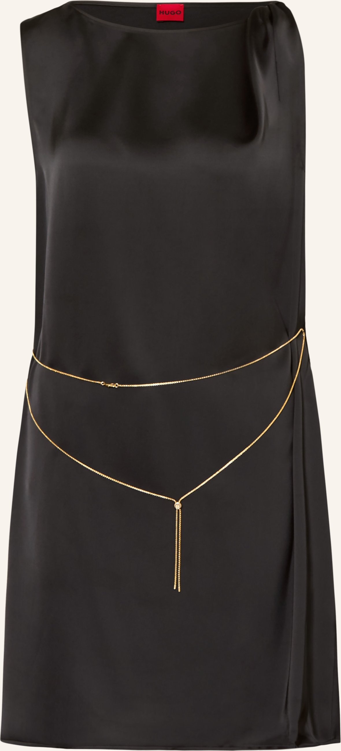 Hugo Etuikleid Koberi Aus Satin schwarz