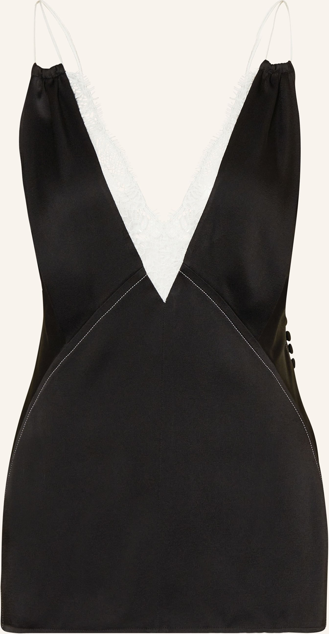 Victoria Beckham Top Cami Mit Spitzenbesatz schwarz
