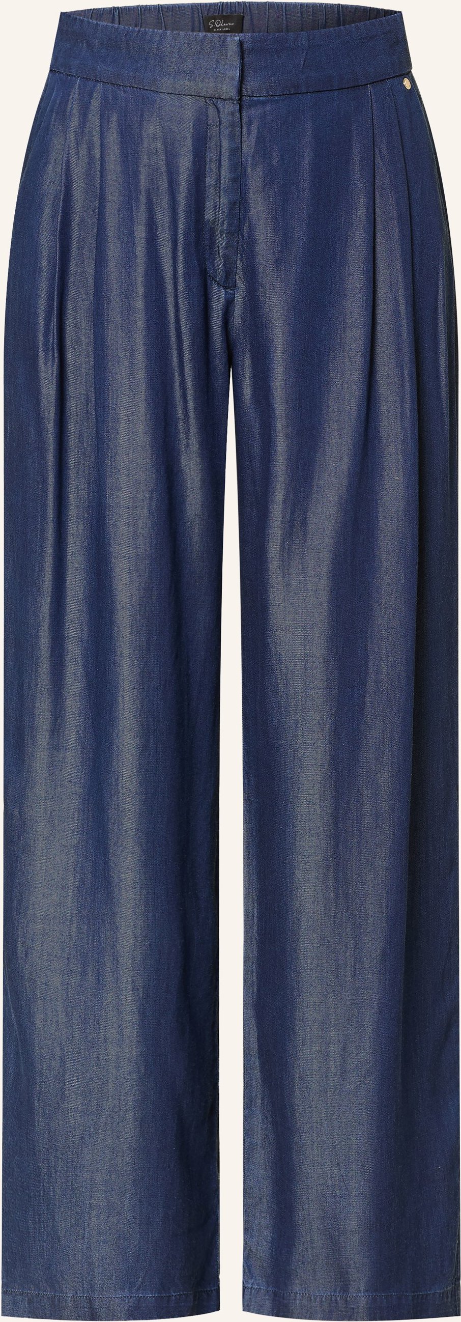 S.Oliver Black Label Marlenehose In Jeansoptik blau