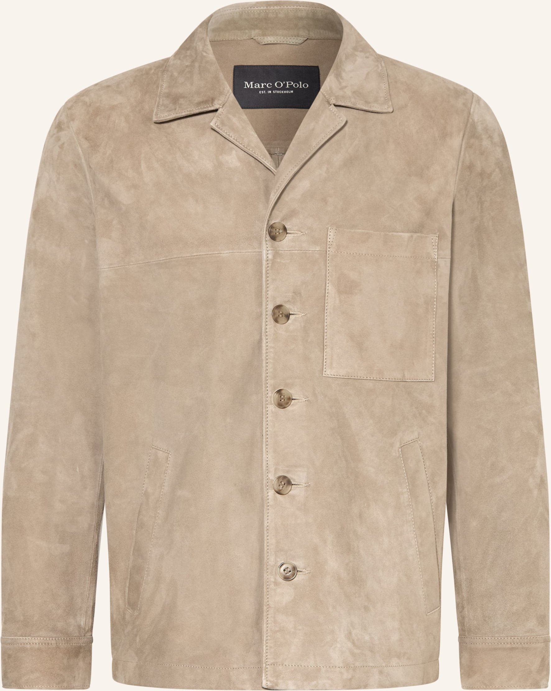 Marc O'polo Leder-Overjacket beige