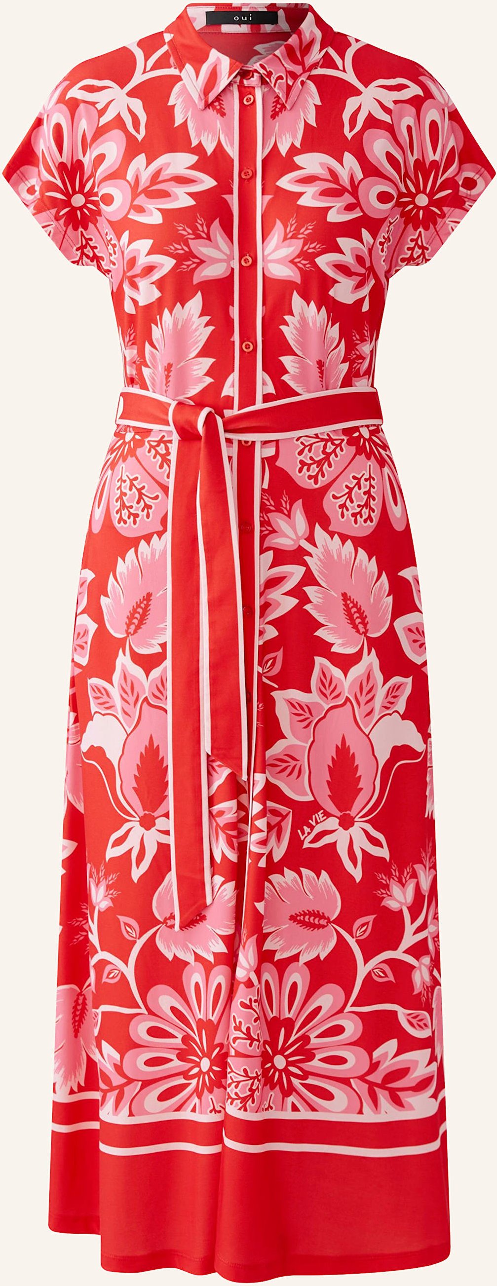 Thumbnail - Oui Hemdblusenkleid rot