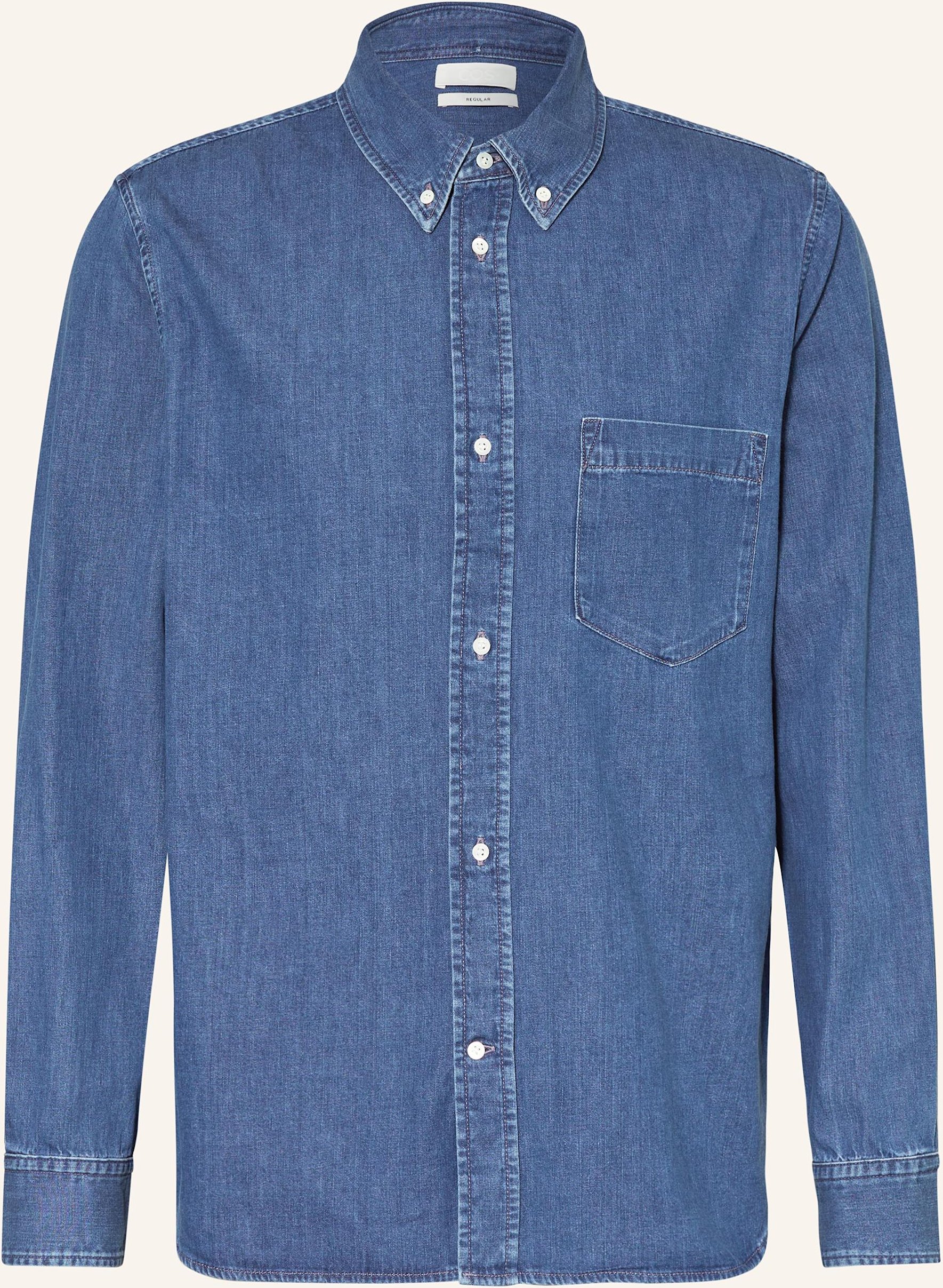 Cos Jeanshemd Comfort Fit blau