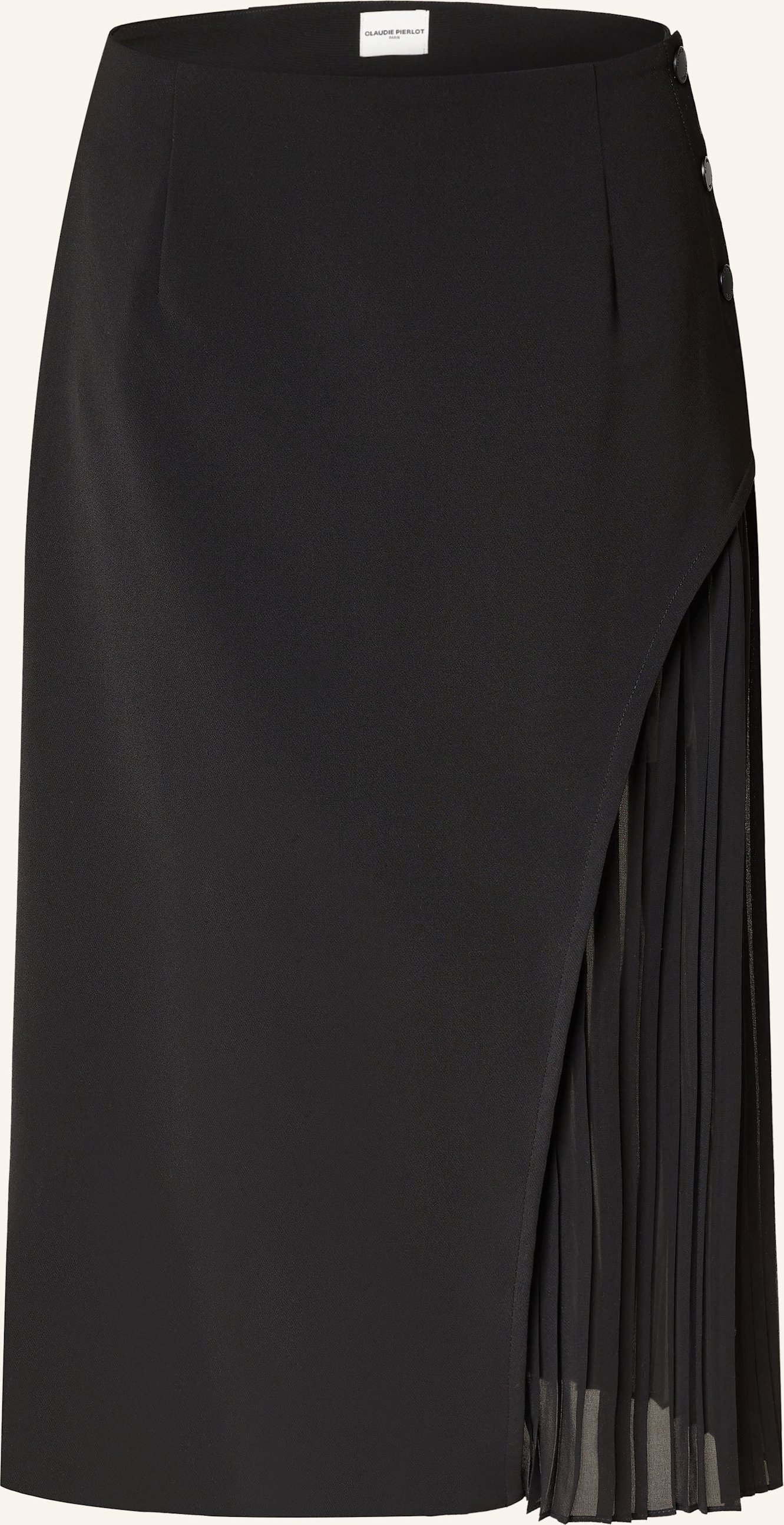 Claudie Pierlot Rock Mit Plissees schwarz