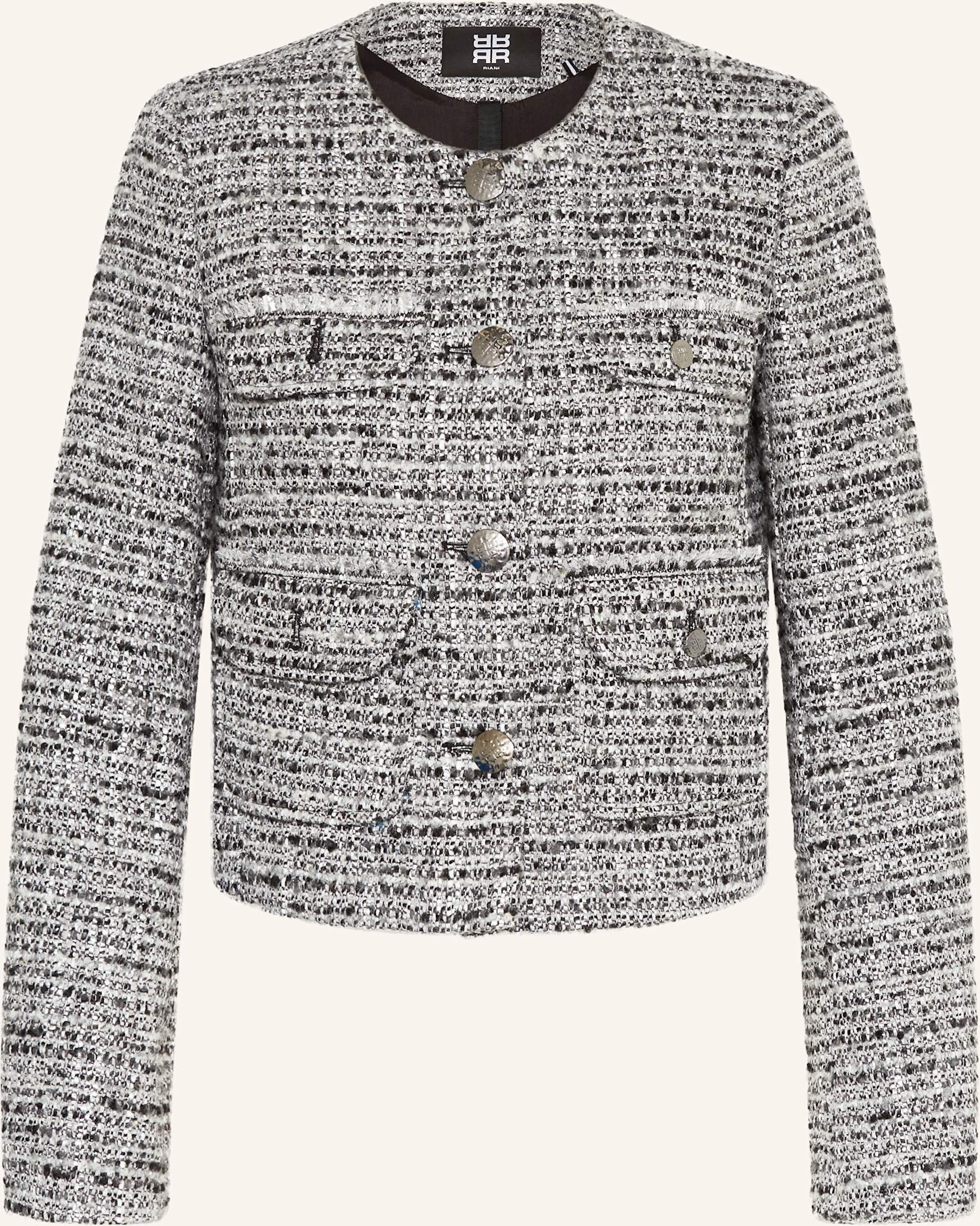 Thumbnail - Riani Bouclé-Jacke Mit Glitzergarn grau
