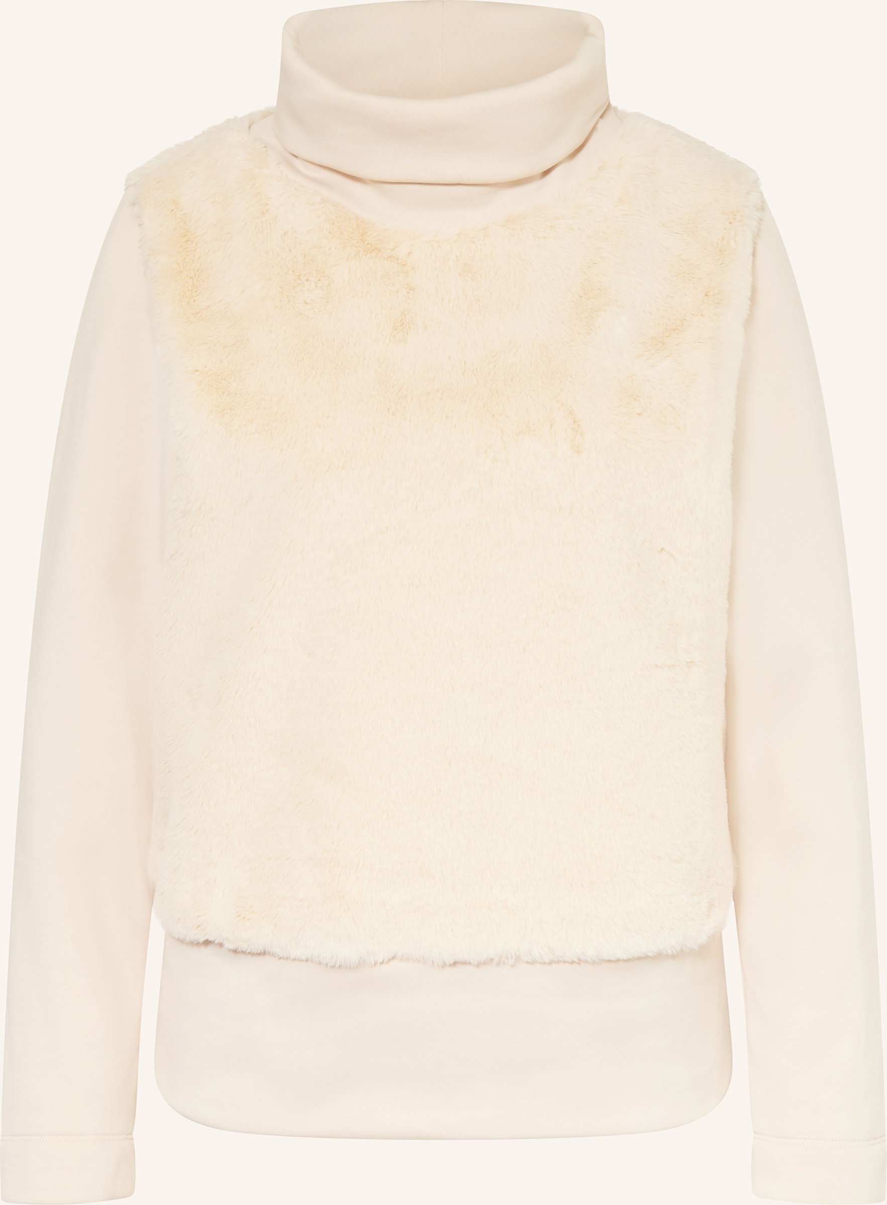 Jeanne Baret Sweatshirt Camelia Im Materialmix beige