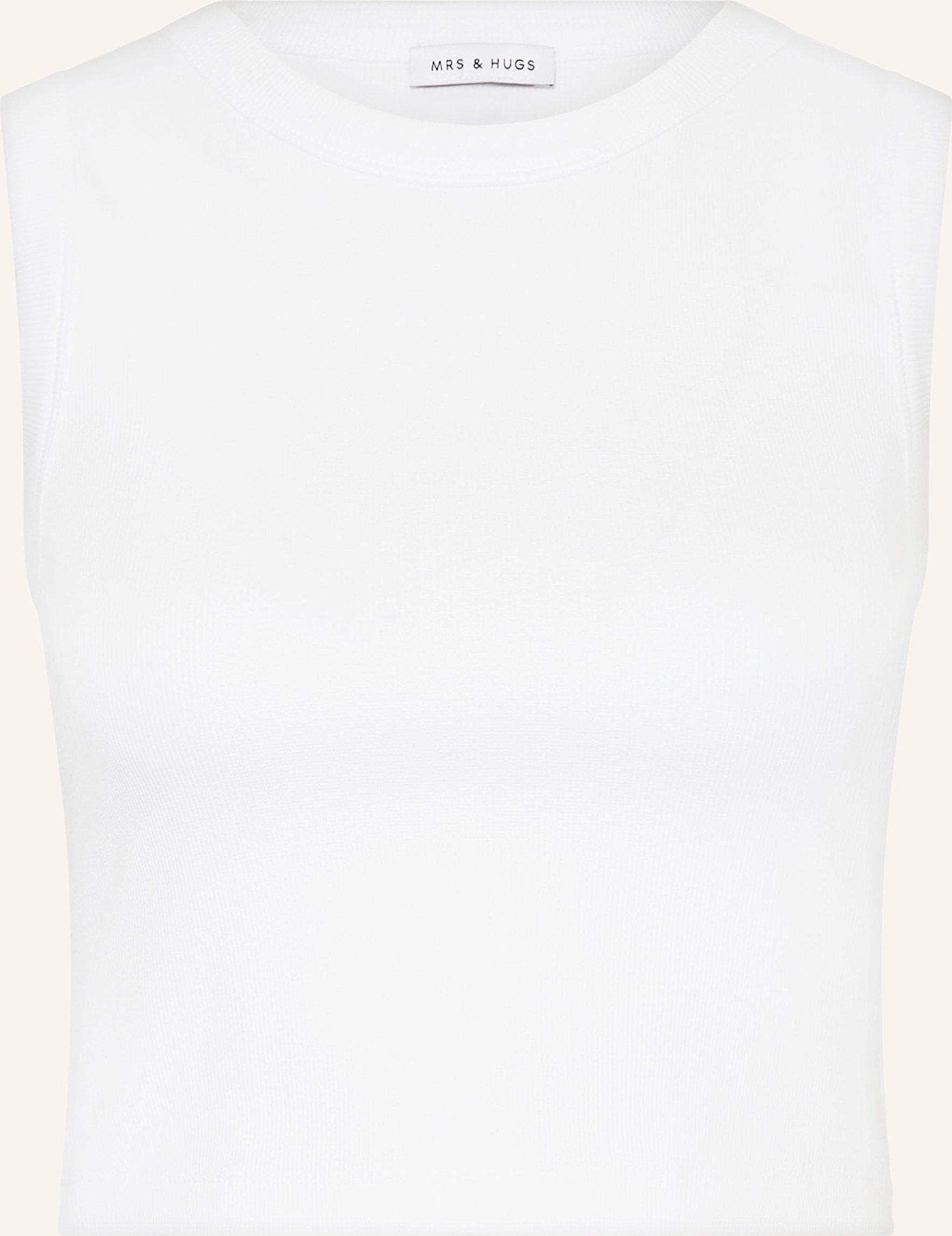 Mrs & Hugs Cropped-Top weiss