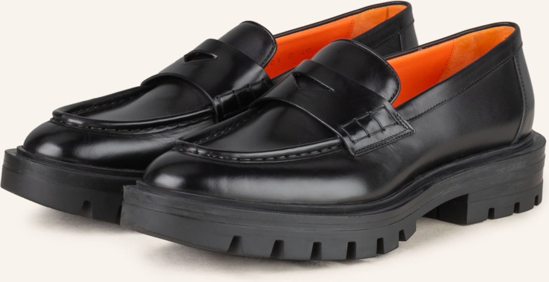 Santoni Loafer schwarz