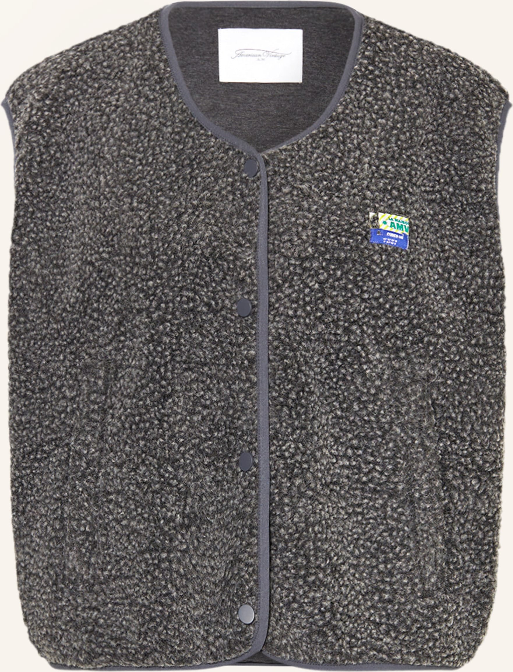 American Vintage Teddyfell-Weste grau