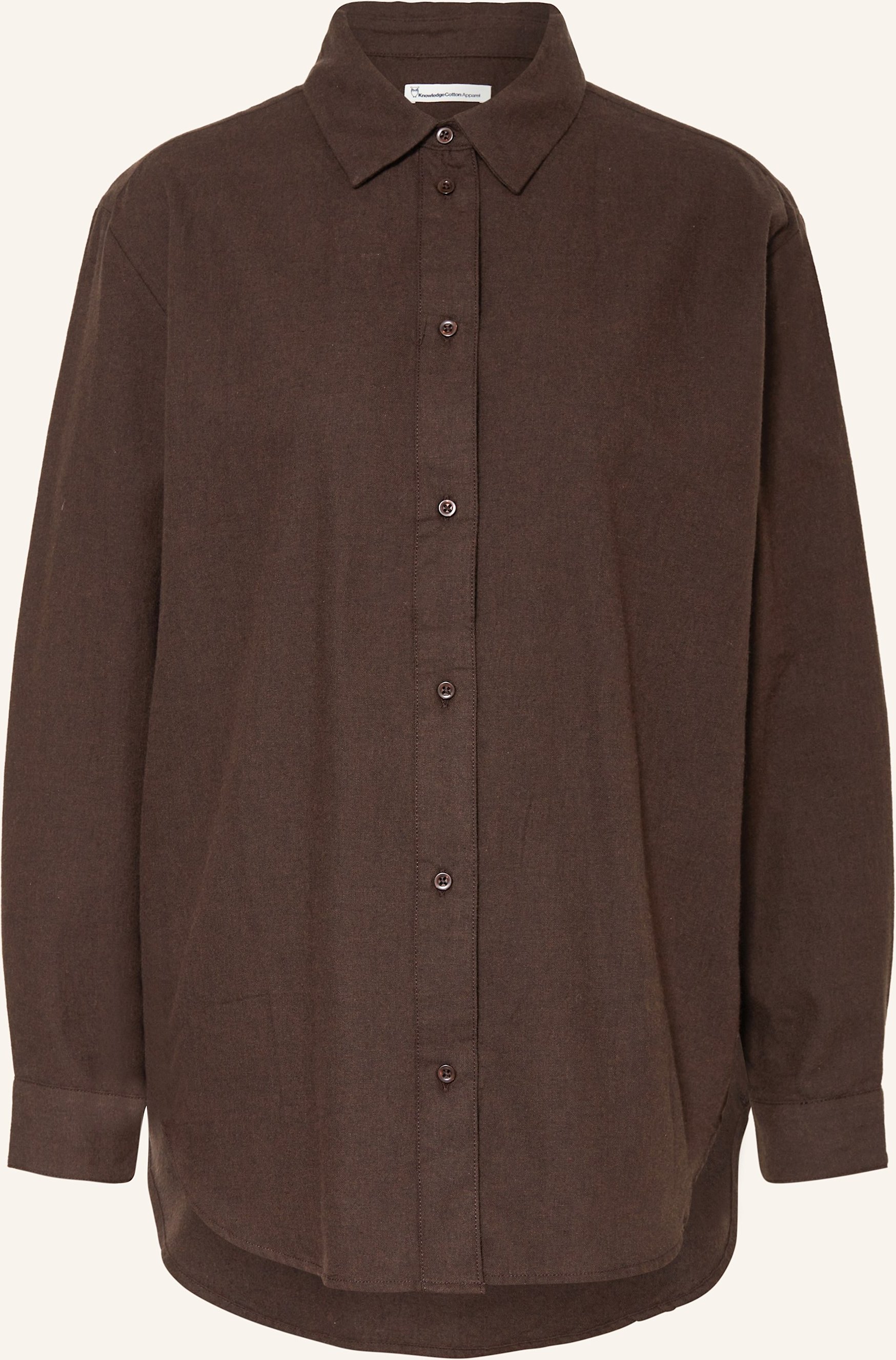 Knowledgecotton Apparel Outdoor-Bluse braun