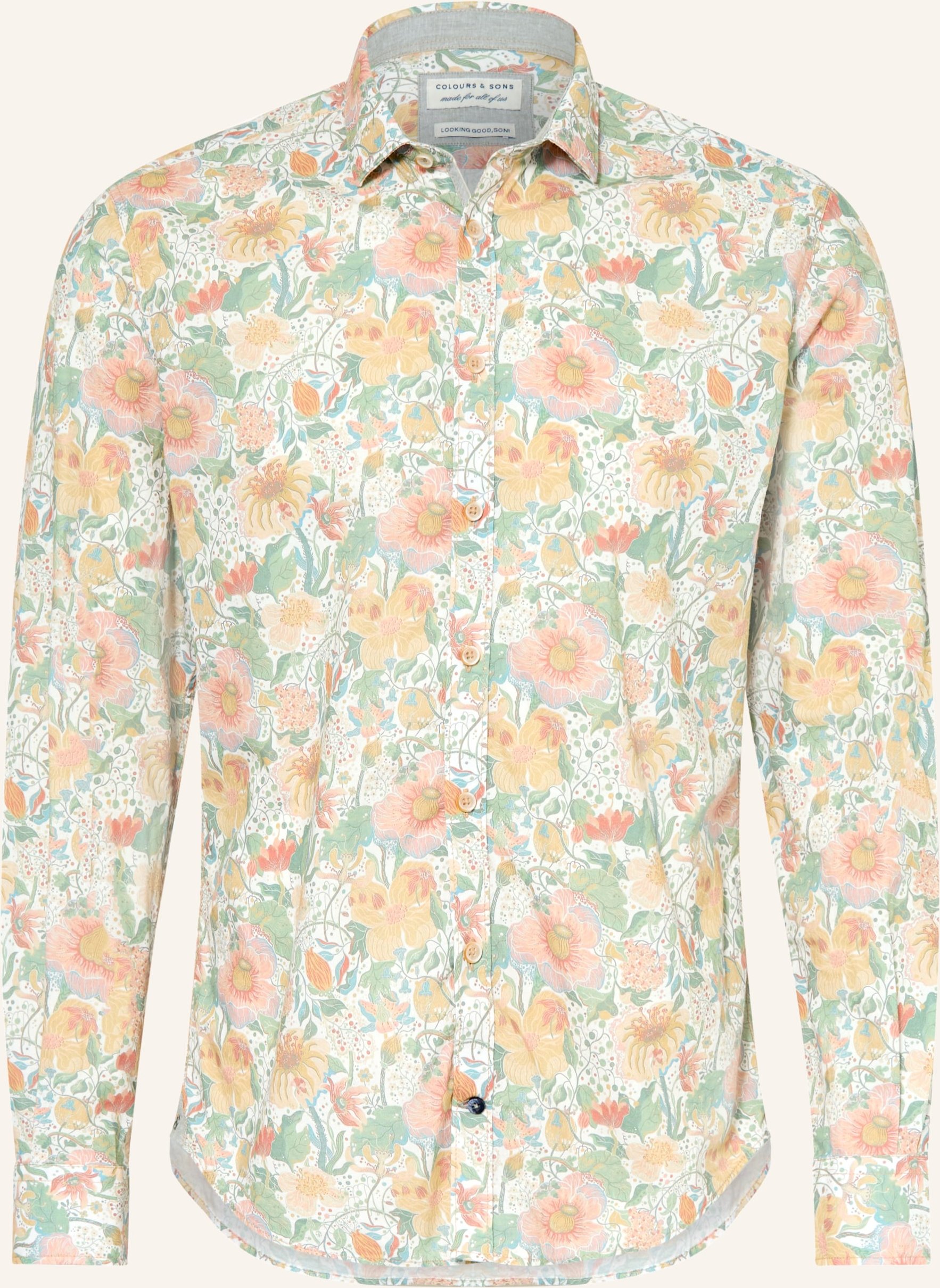 Colours & Sons Hemd Slim Fit gruen