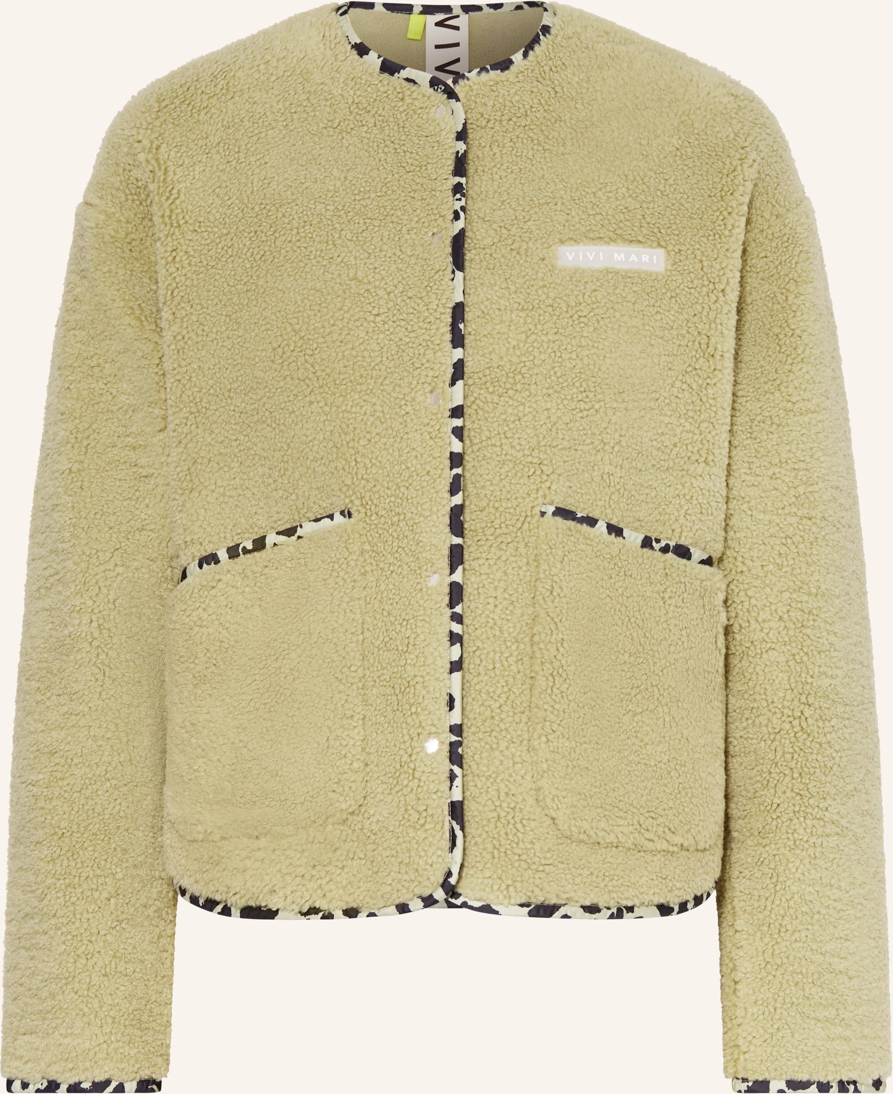 Vivi Mari Teddyfell-Jacke gruen