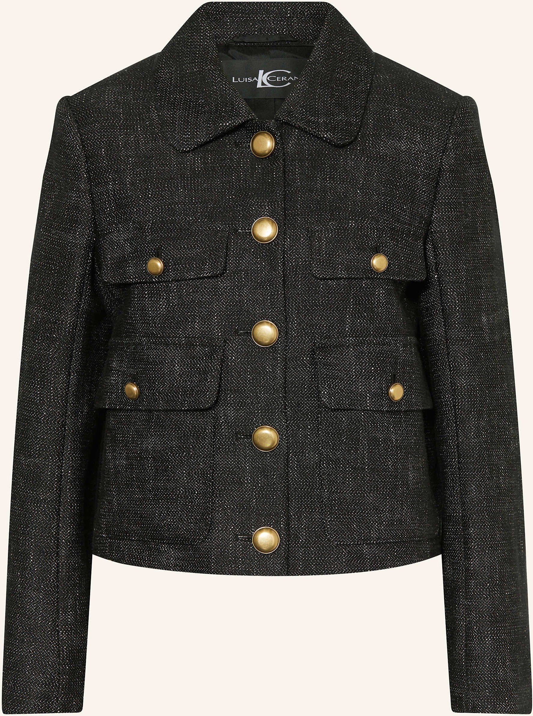 Luisa Cerano Tweed-Jacke schwarz