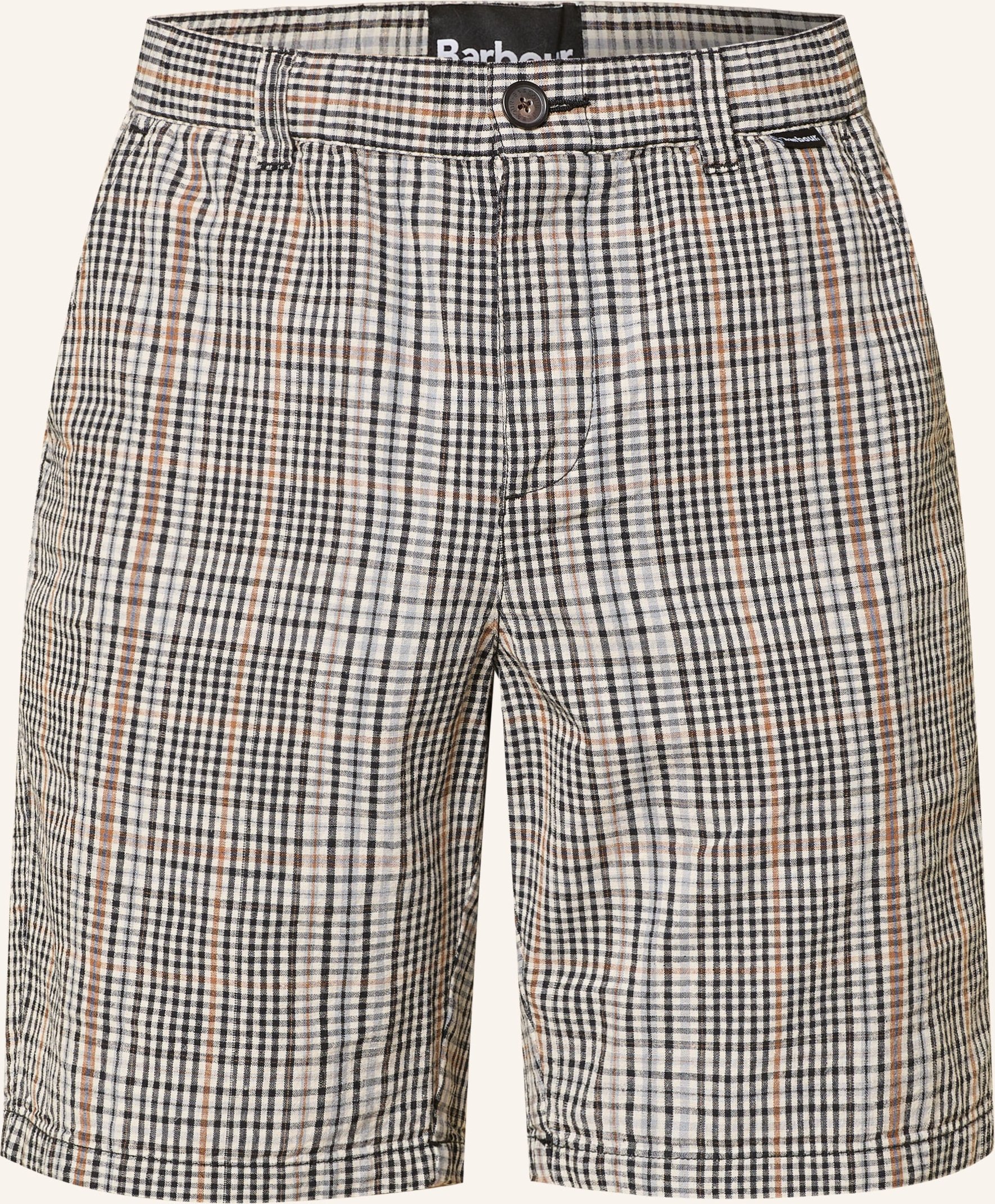 Barbour Shorts Fife Mit Leinen schwarz