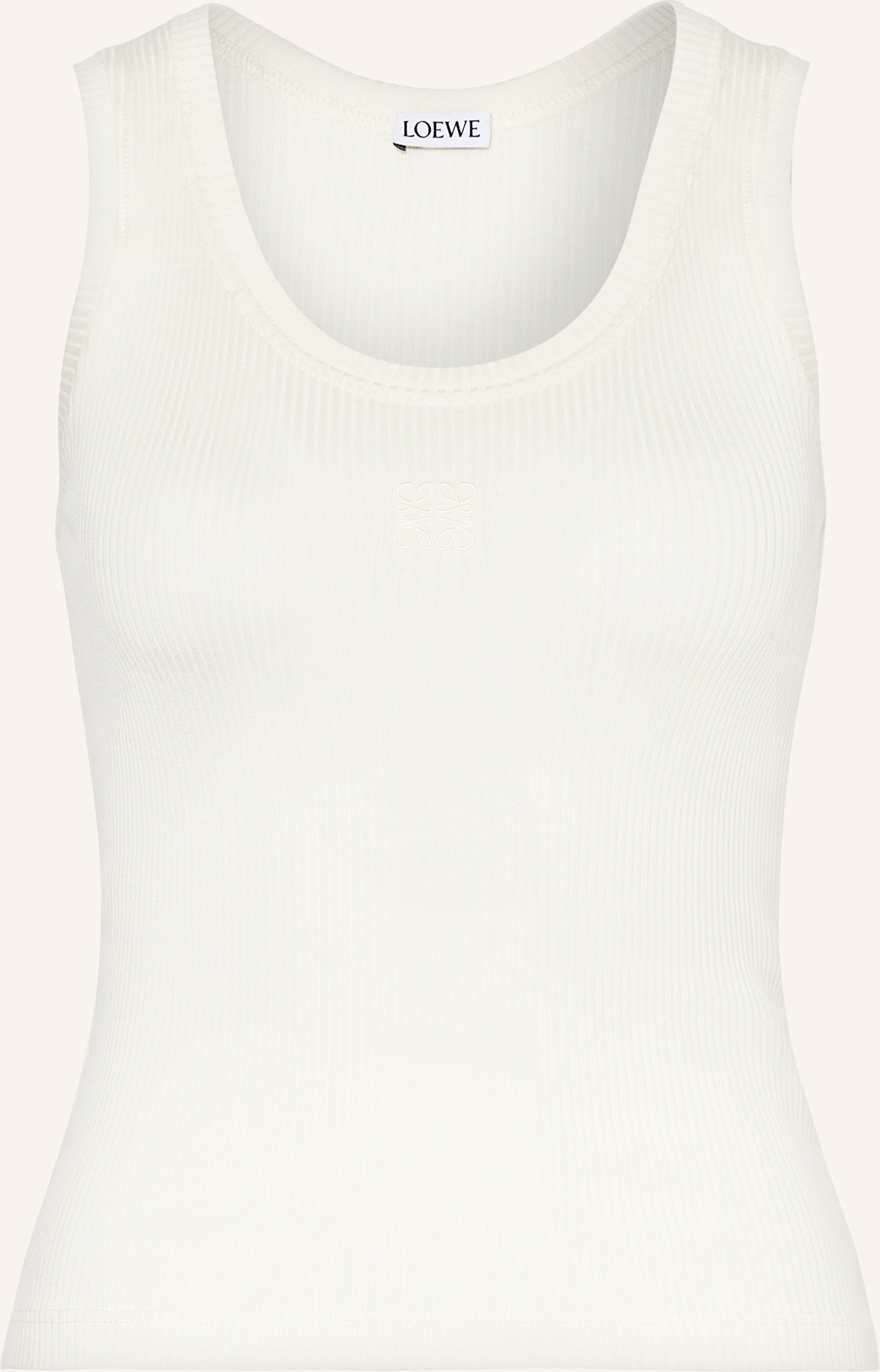 Loewe Seiden-Tanktop Anagram weiss