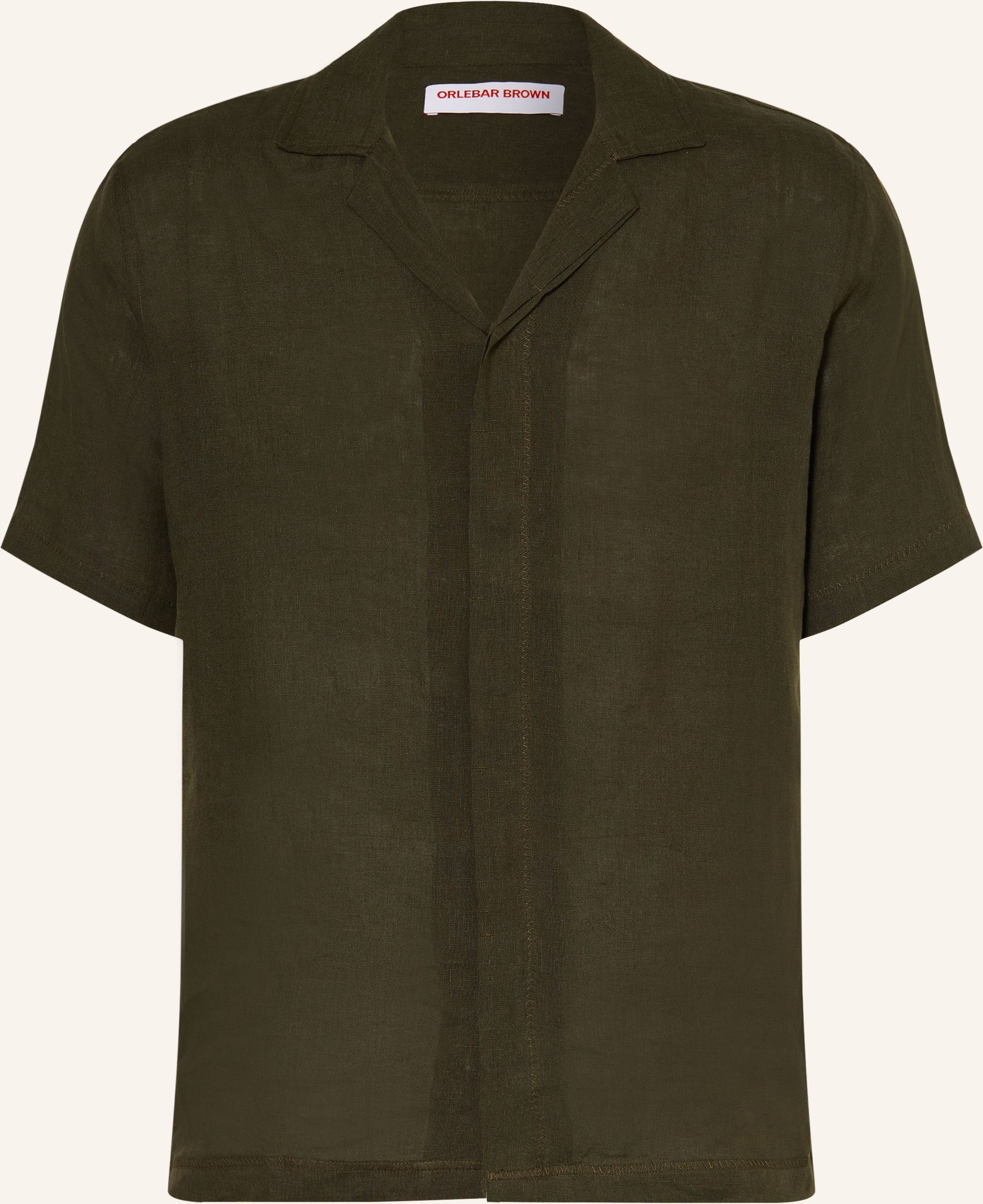 Orlebar Brown Resorthemd Maitan Ii Regular Fit Aus Leinen gruen